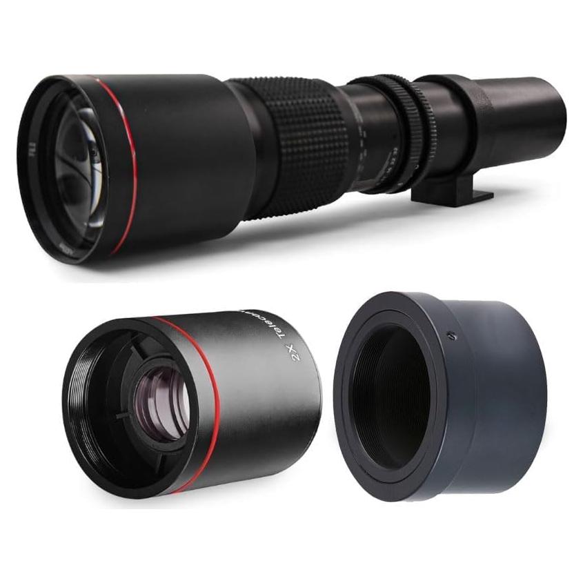 Lente Telefoto Manual 500-1000mm Commander para Fuji