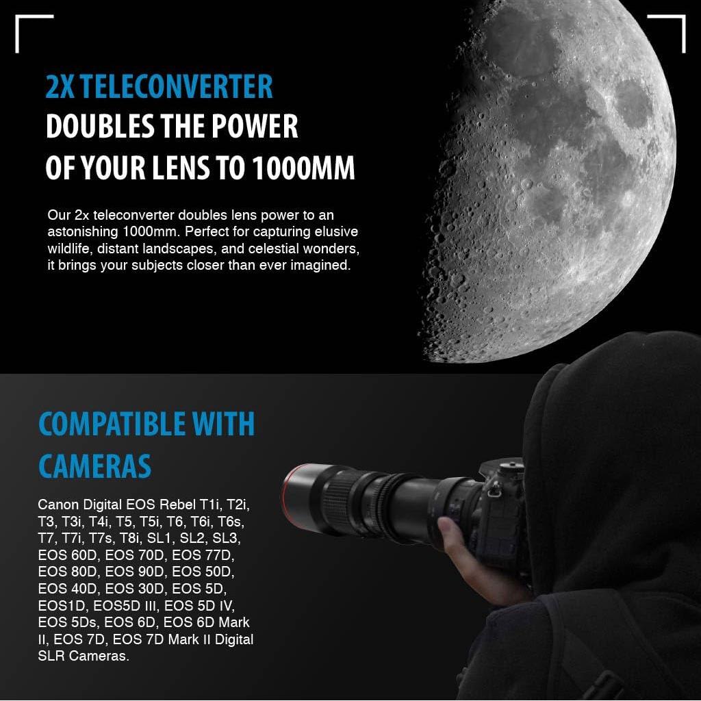 Lente Telefoto Manual 500-1000mm Commander para Fuji