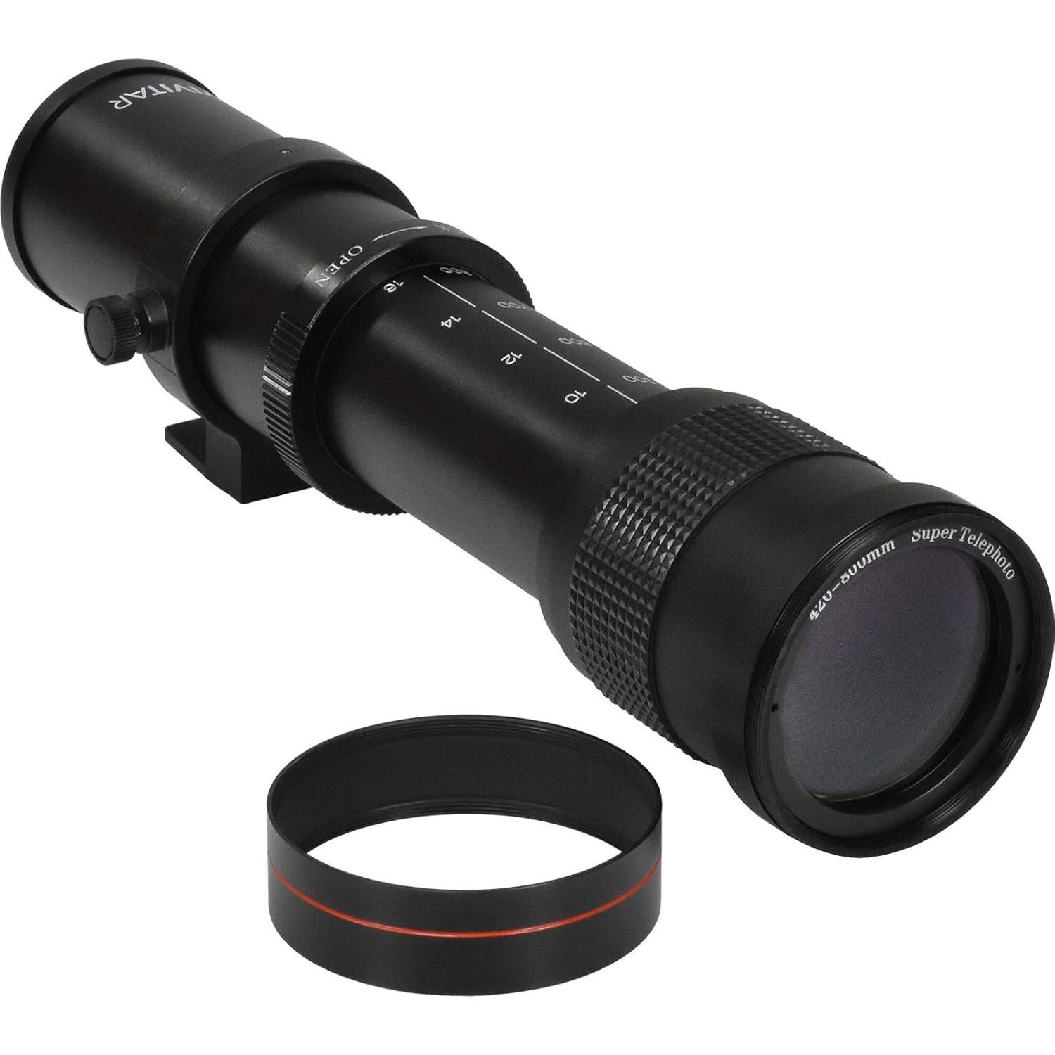 Lente Telefoto Zoom Vivitar 420-800mm f/8.3 Enfoque Manual