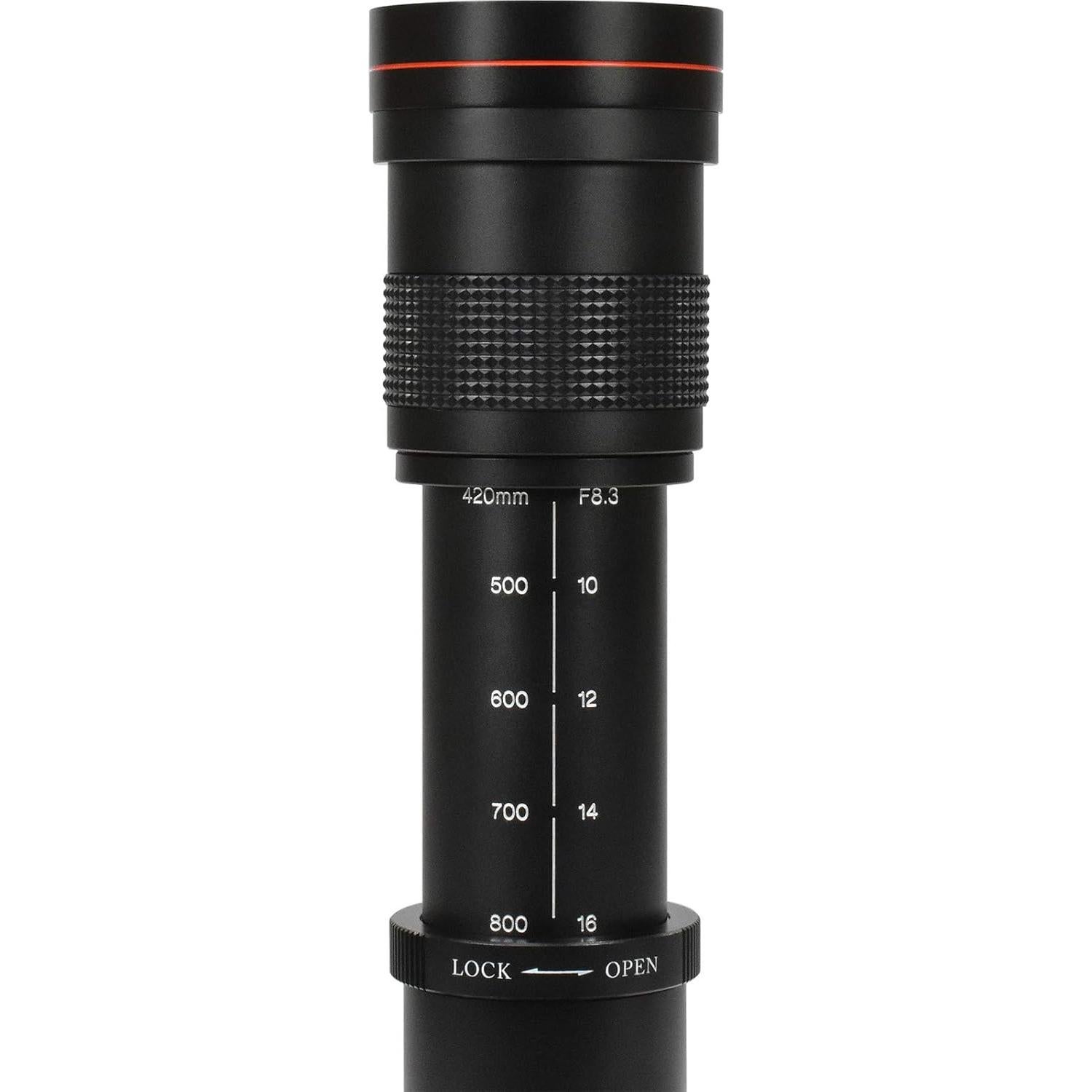 Lente Telefoto Zoom Vivitar 420-800mm f/8.3 Enfoque Manual