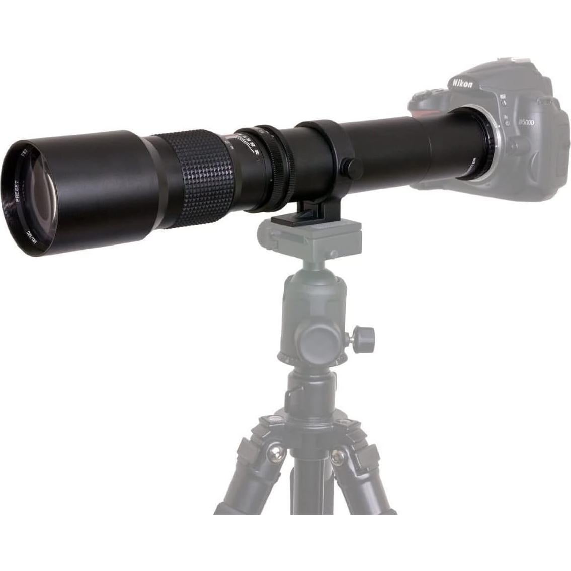 Lente Telefoto Manual VCC 500mm f/8 para Nikon DSLR