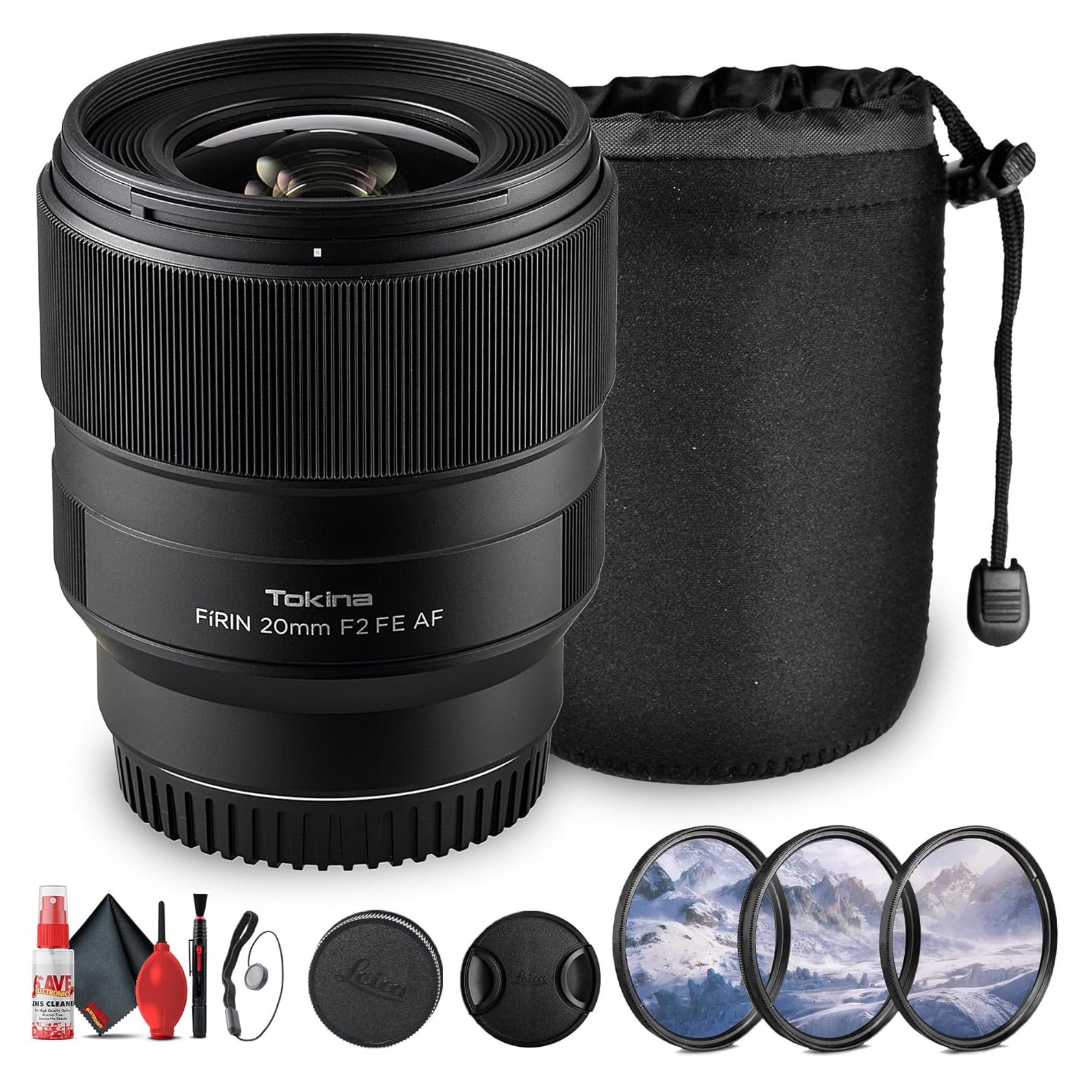 Lente Tokina FiRIN 20mm f/2 FE AF para Sony E + Kit de Filtros