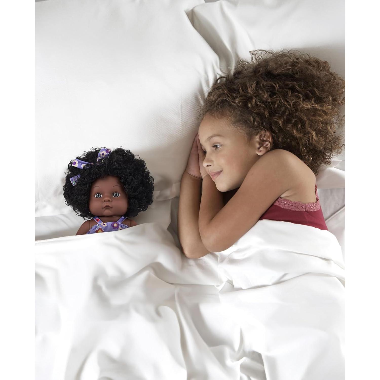 Muñeca Bebé Negra GAGAKU 30 cm con Ropa y Accesorios