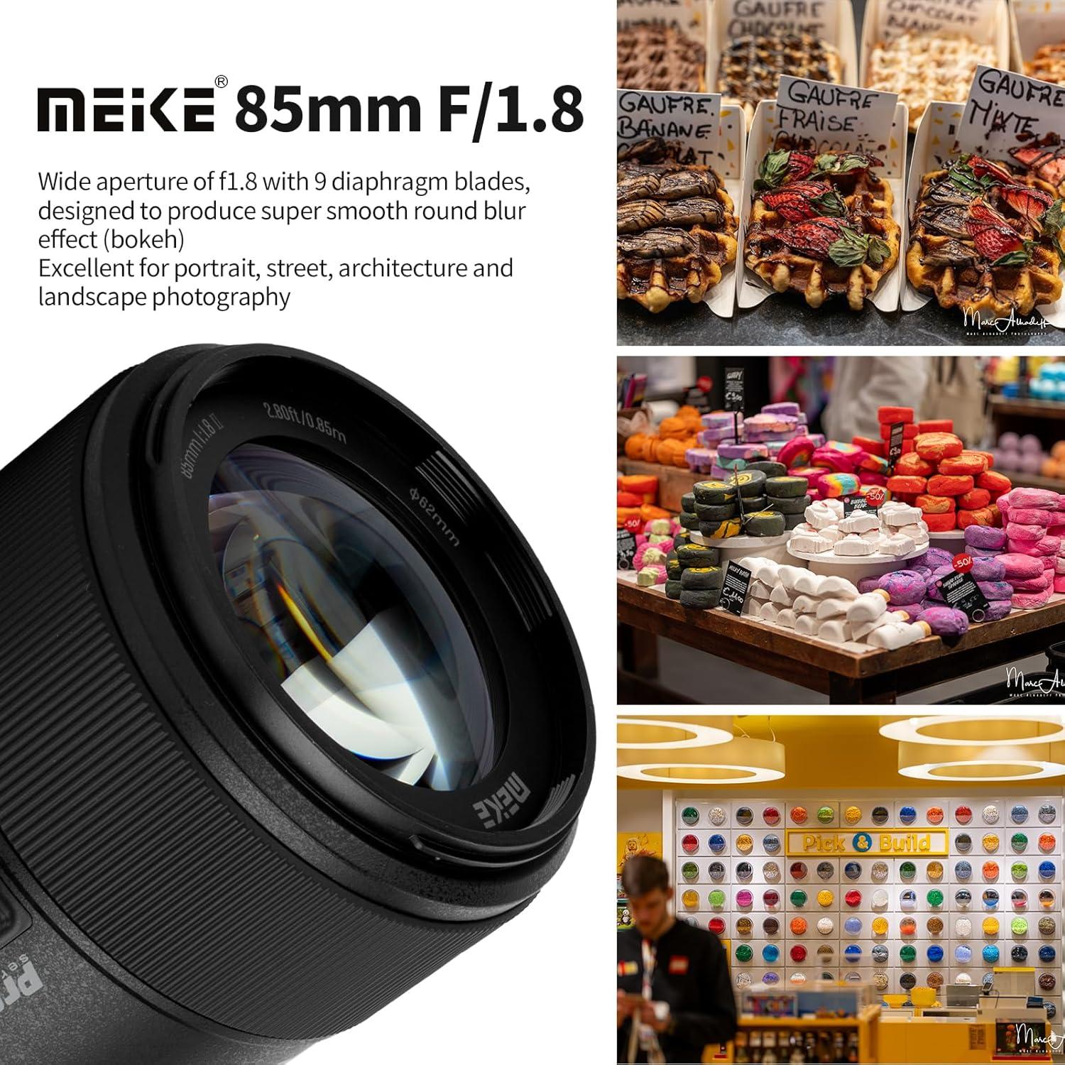 Lente Meike 85mm F1.8 Pro Auto Enfoque para Fujifilm