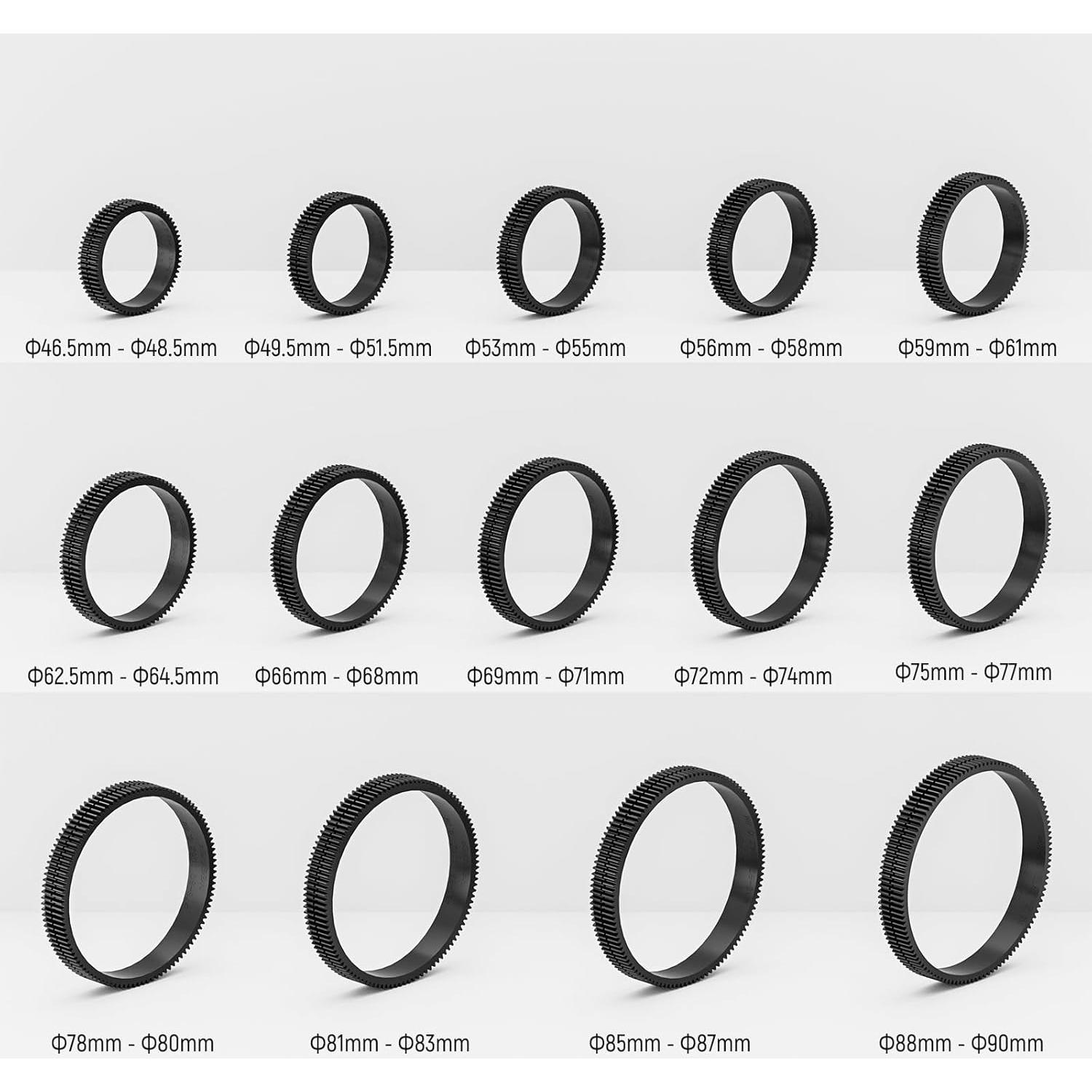 Juego de Anillos de Enfoque NEEWER 14PCS 46.5-90mm Mod 0.8