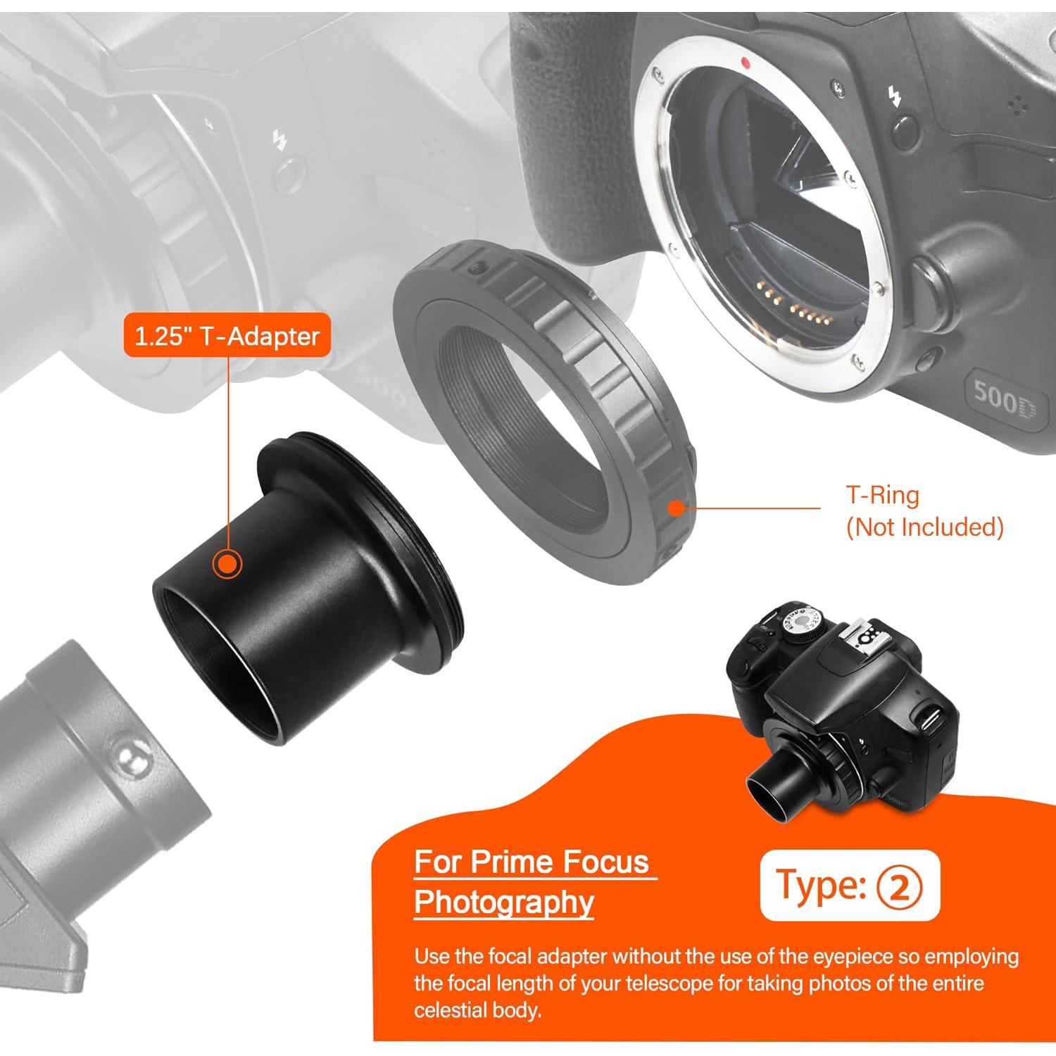 Adaptador de Cámara Astromania 31.7 mm para Telescopio