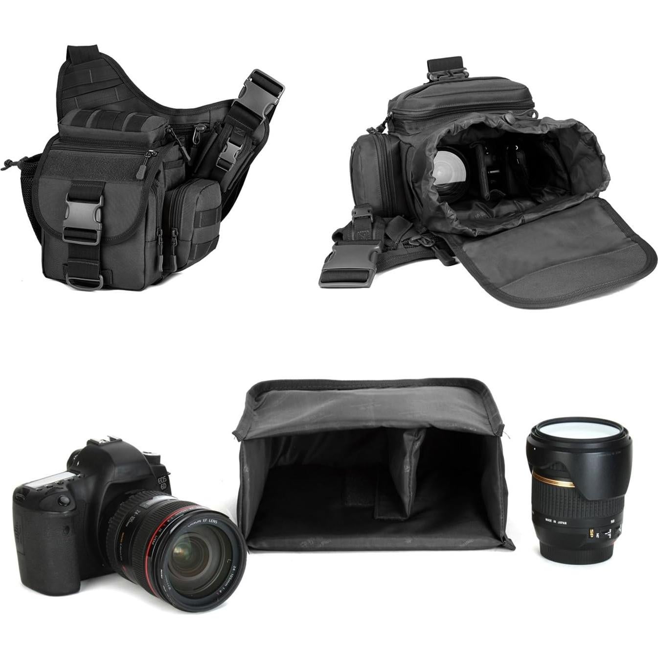 Bolsa de inserción para cámara ArcEnCiel DSLR Negro 19x20cm