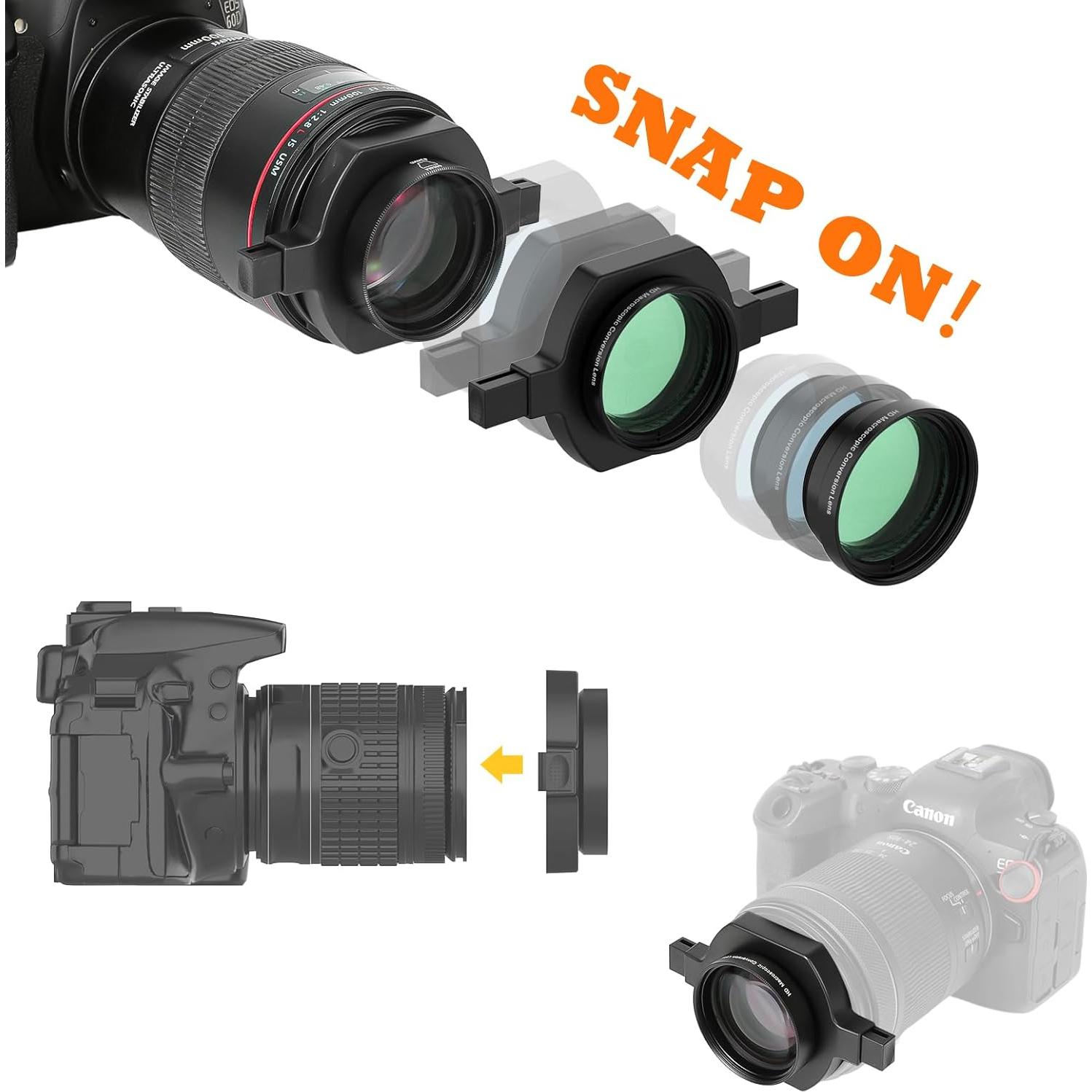 Lente Macro Universal EooEye 38-52mm + Limpiador y Paño