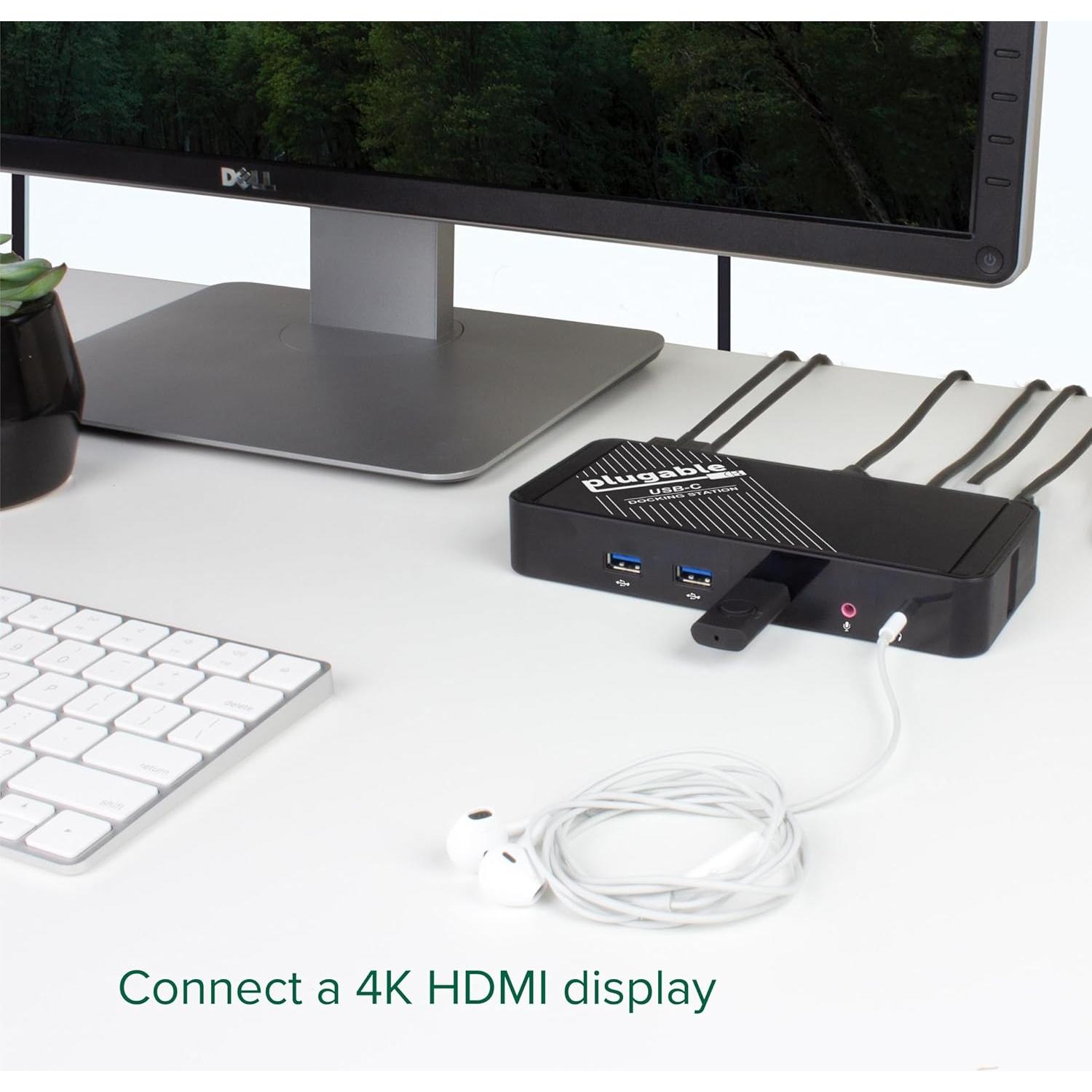 Dock USB-C Plugable UD-CA1A HDMI 4K 60W para iPhone y más