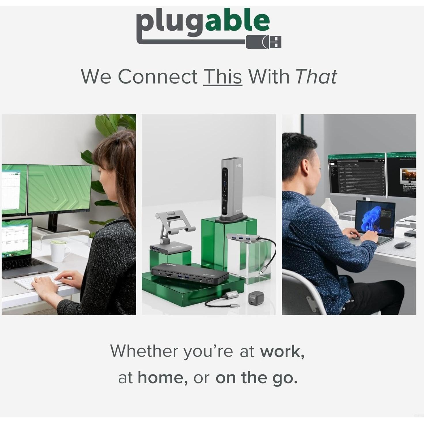 Dock USB-C Plugable UD-CA1A HDMI 4K 60W para iPhone y más