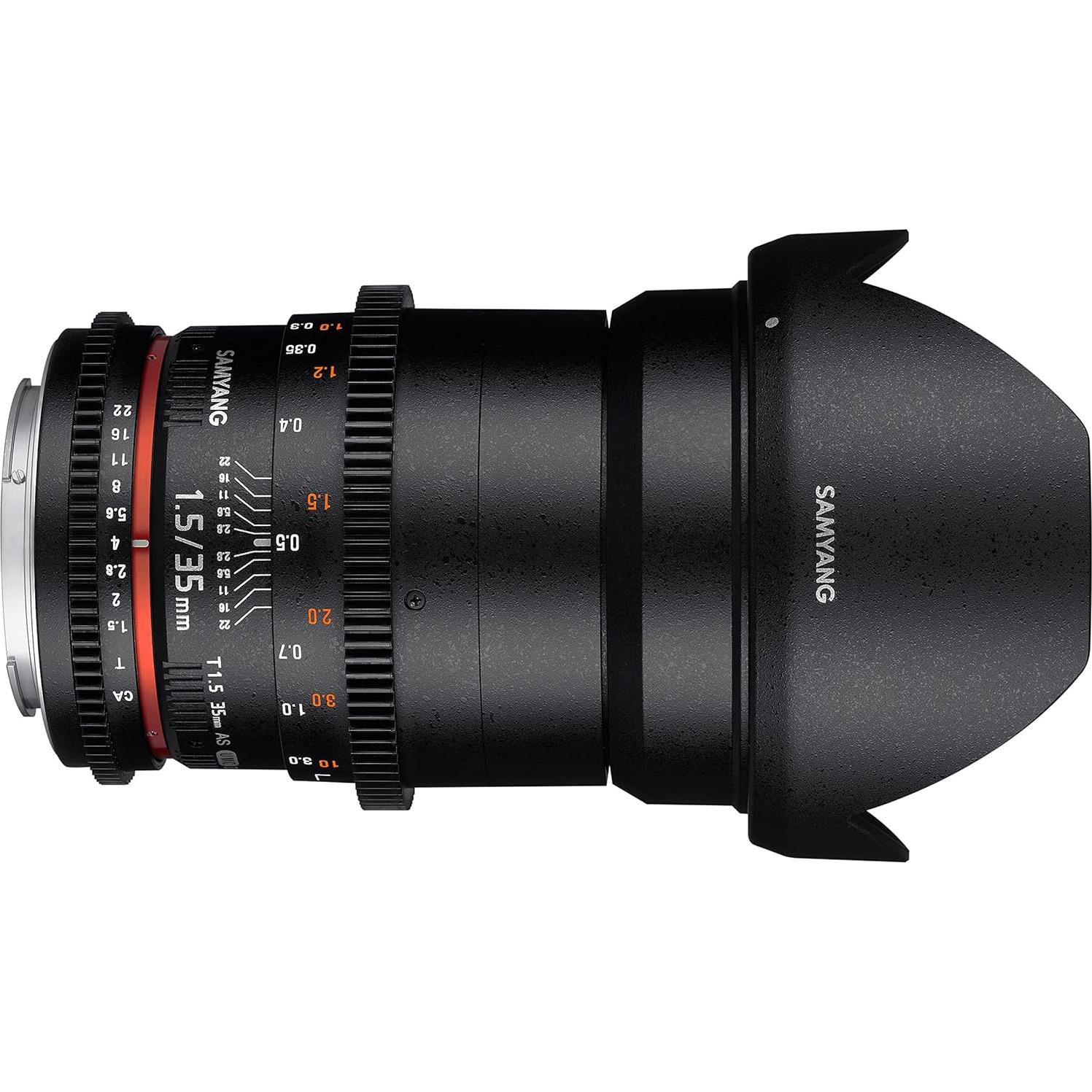 Lente de Video Samyang 35mm T1.5 para DSLR Nikon