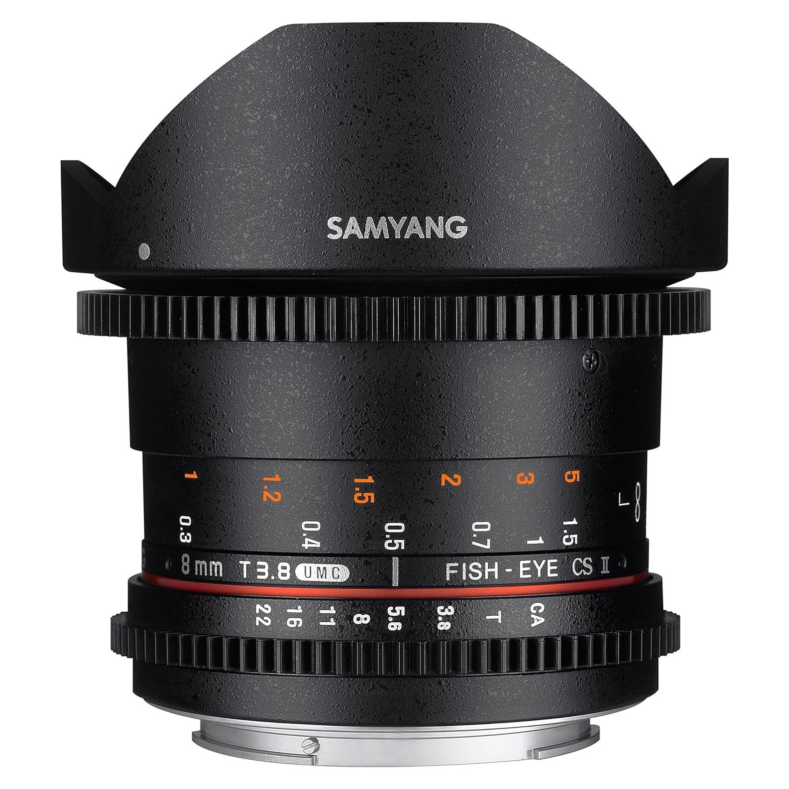 Lente Samyang 8mm T3.8 VDSLR II para DSLR Nikon - Fisheye