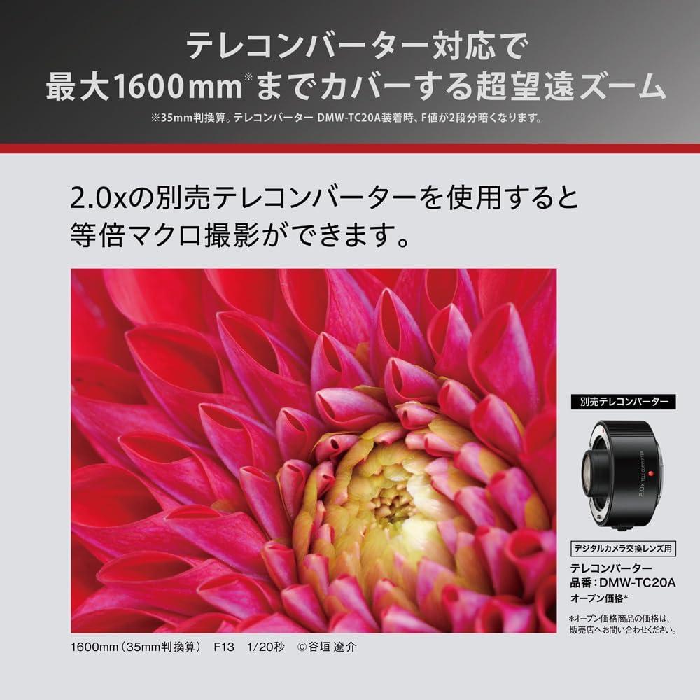 Lente Panasonic Leica DG 100-400mm F4.0-6.3 II Micro Cuatro Tercios