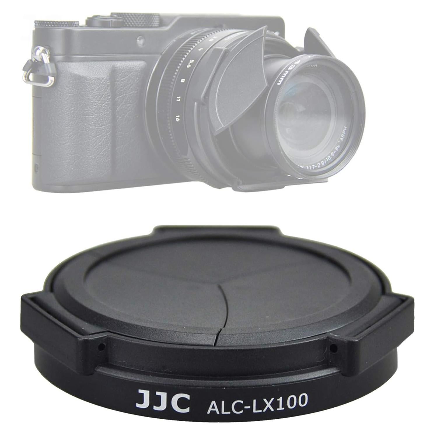 Tapa de Lente Automática JJC ALC-LX100 Negra para Panasonic Lumix y Leica