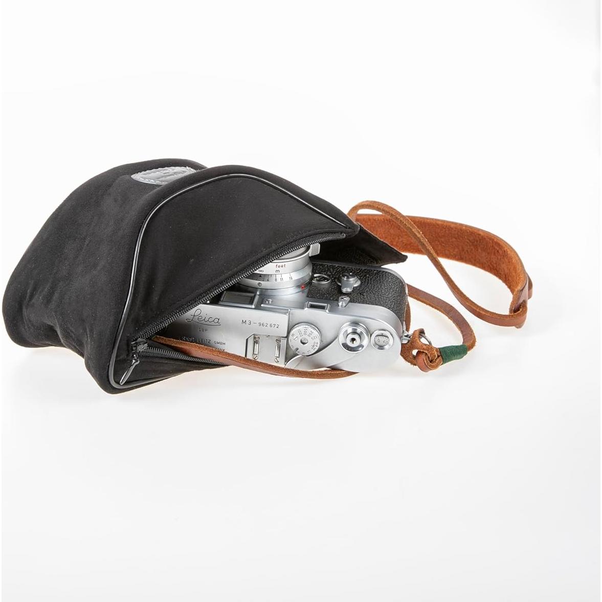 Funda de tela de ante para cámaras Leica M y sin espejo