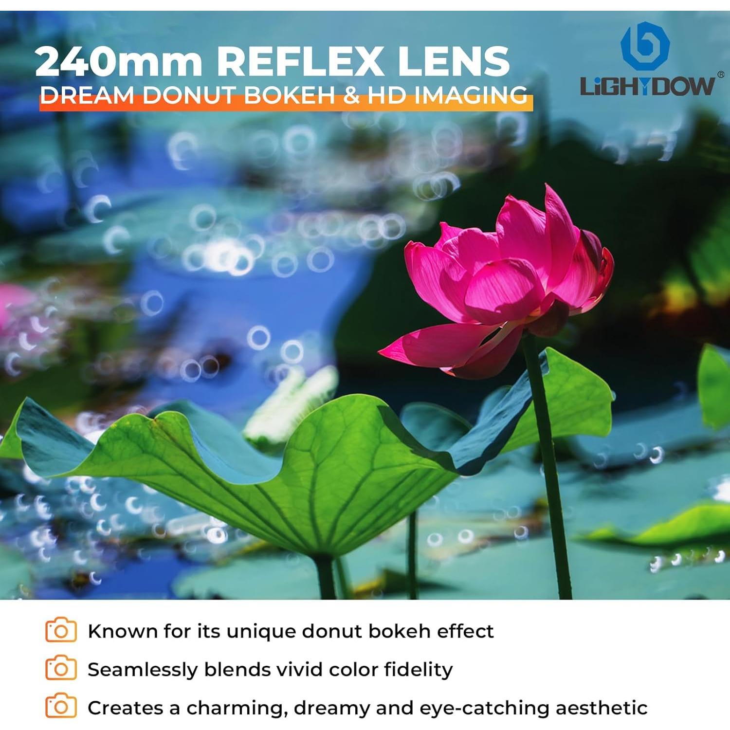 Lente Reflex Telefoto Lightdow 240mm F5.6 para Nikon