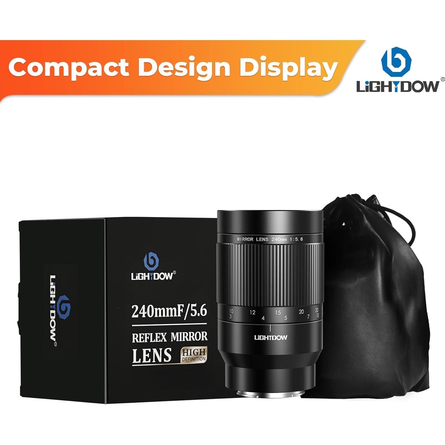 Lente Reflex Telefoto Lightdow 240mm F5.6 para Nikon