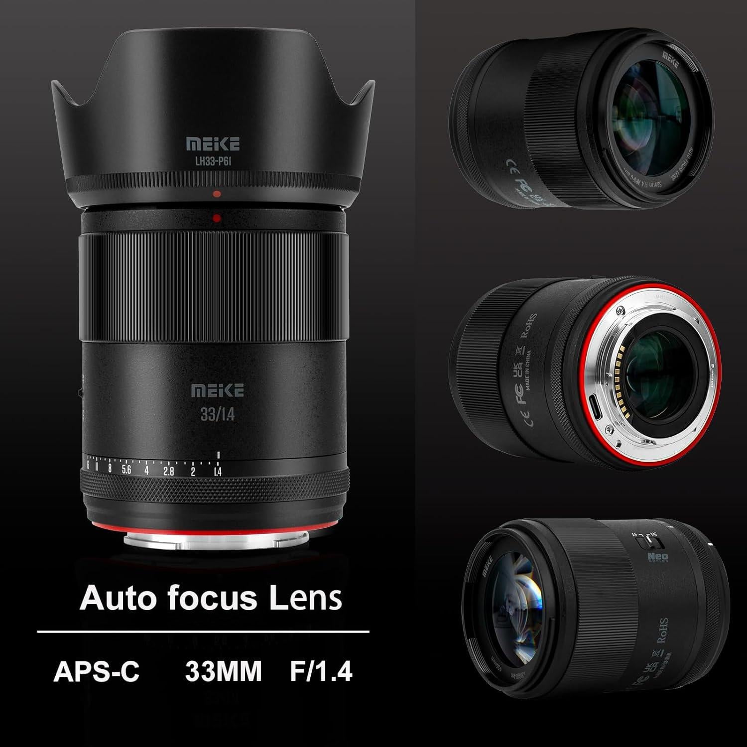 Lente Meike 33mm F1.4 Auto Enfoque para Cámaras Sony E