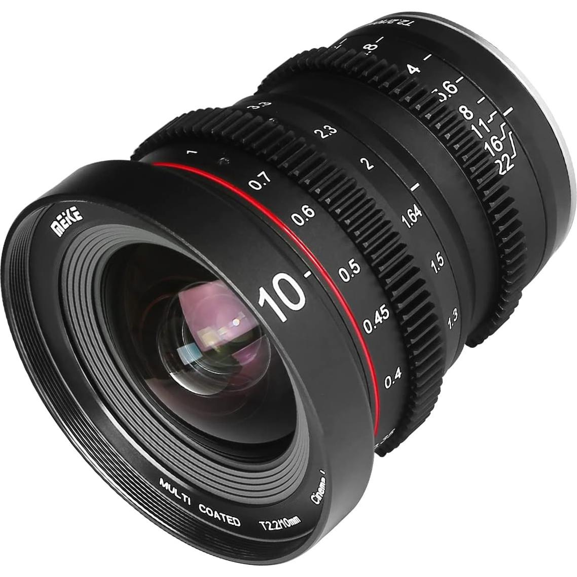 Lente Cine Meike 10mm T2.2 Micro Cuatro Tercios 0.78kg