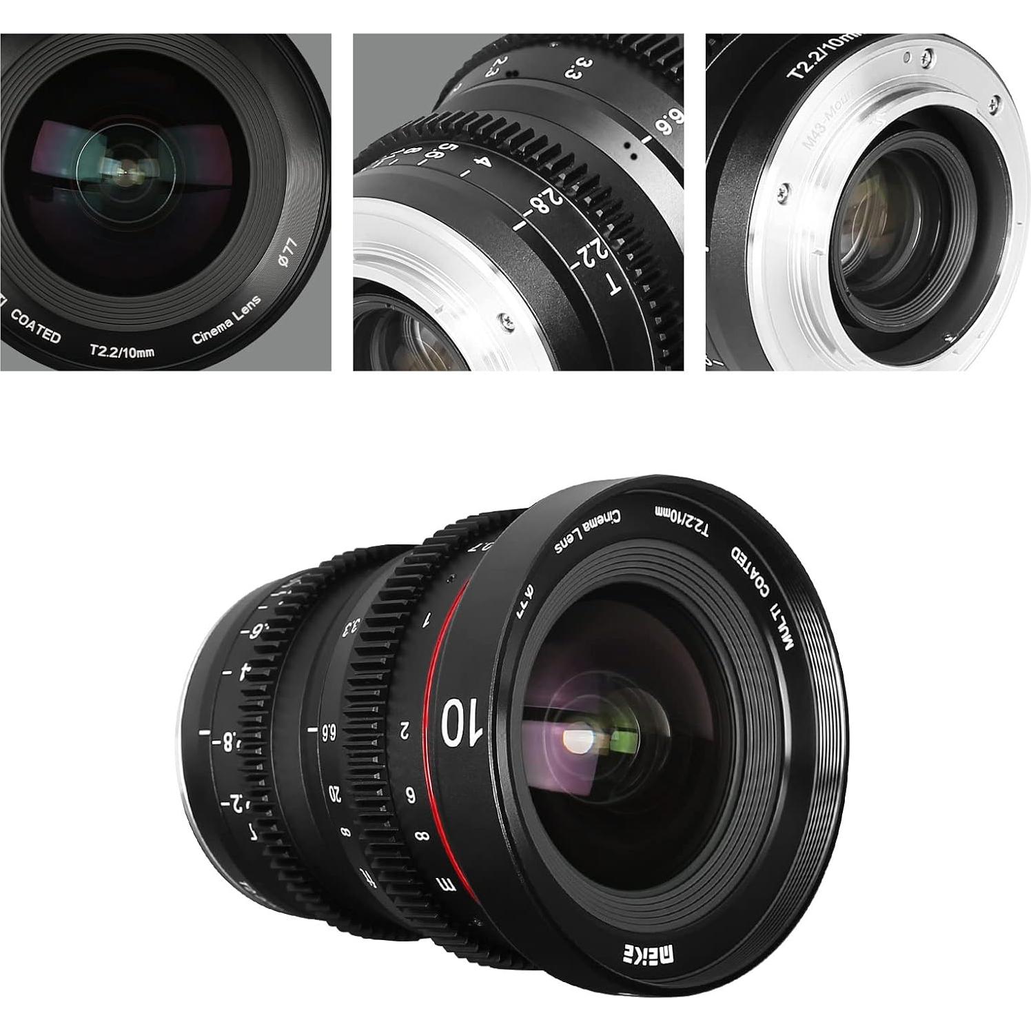Lente Cine Meike 10mm T2.2 Micro Cuatro Tercios 0.78kg