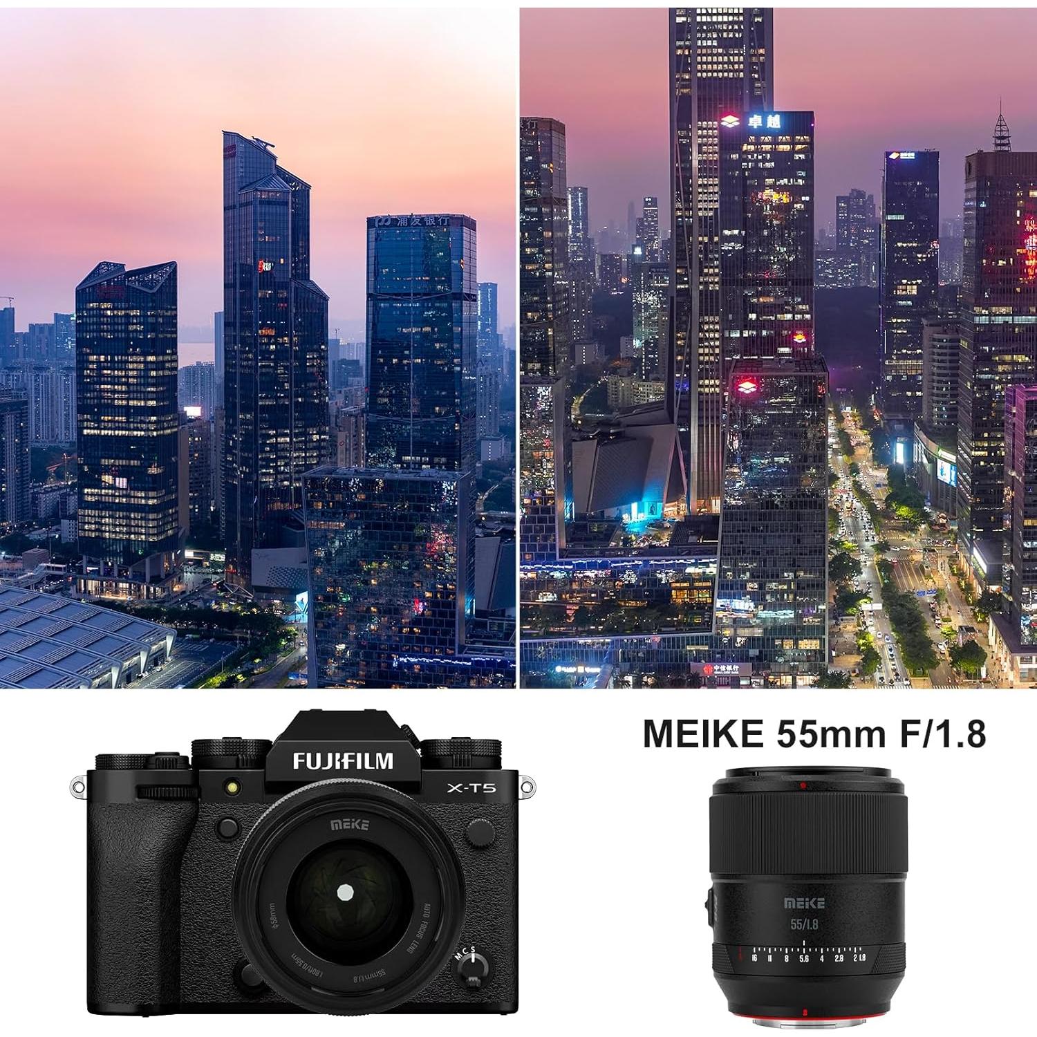 Lente Meike 55mm F1.8 AF STM para Fujifilm X - Retrato 8K