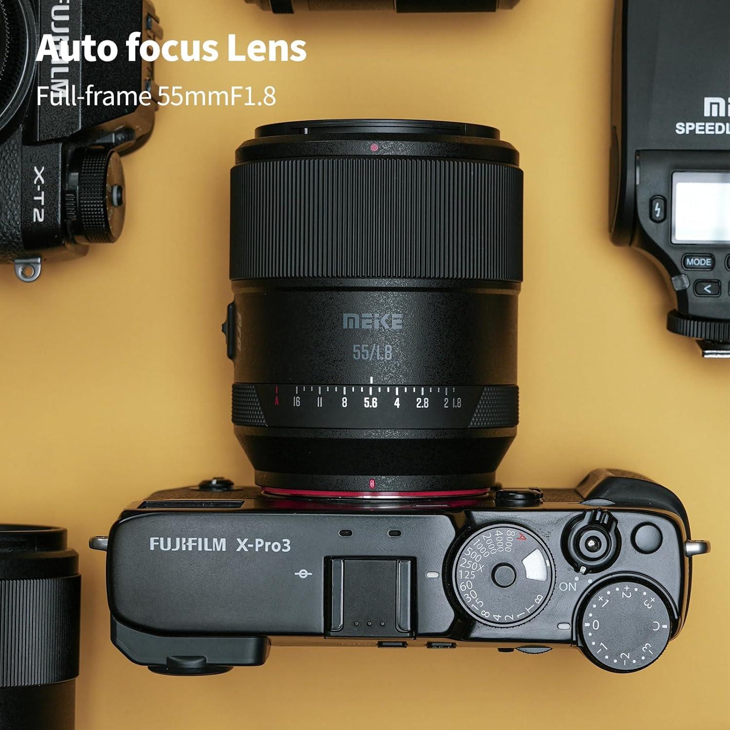 Lente Meike 55mm F1.8 AF STM para Fujifilm X - Retrato 8K