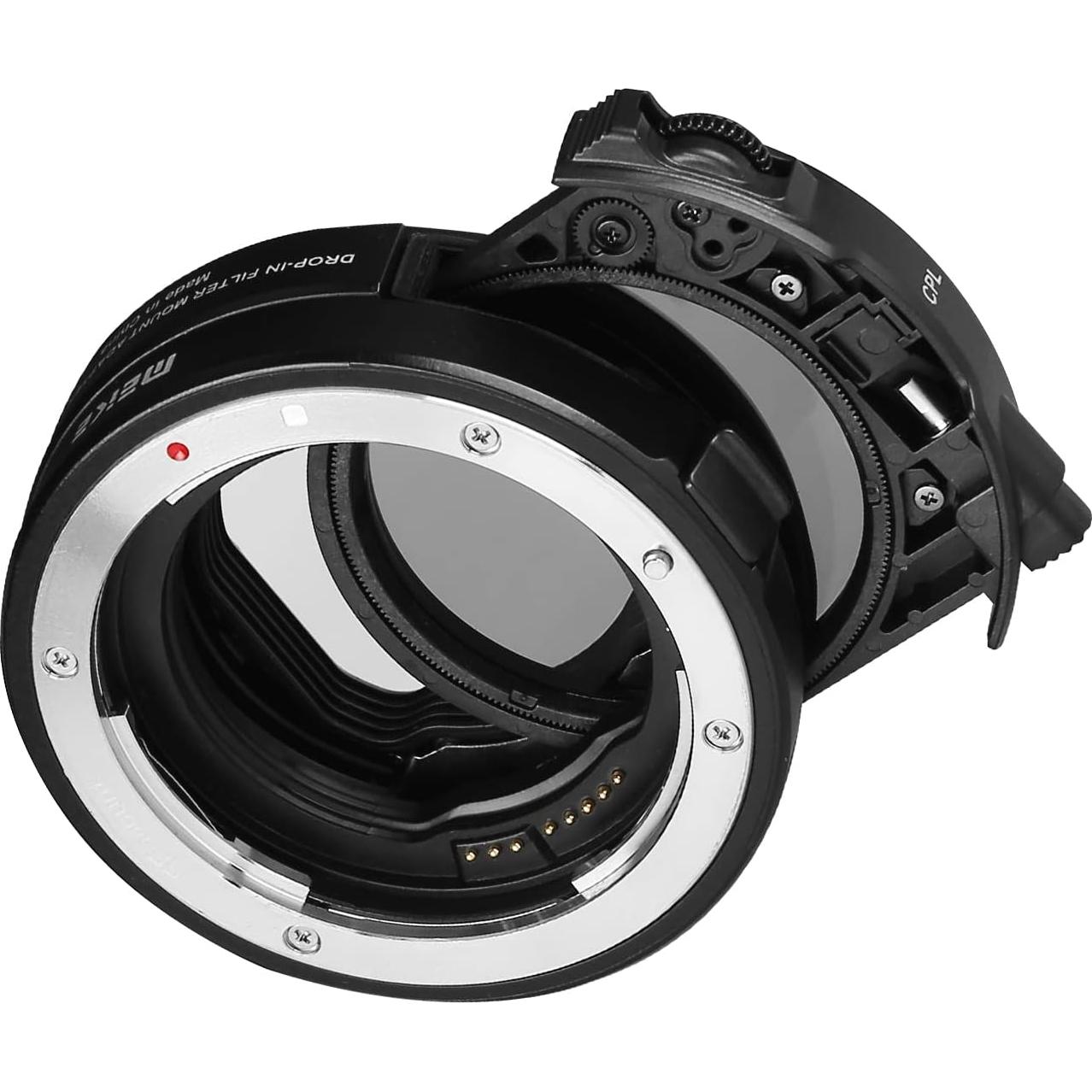 Filtro Polarizador Circular Meike CPL para Canon y Adaptador Drop-in