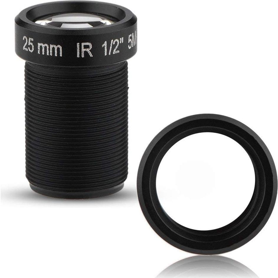 Lente CCTV 25mm 5MP Súper Claro para Cámaras IP Zerone