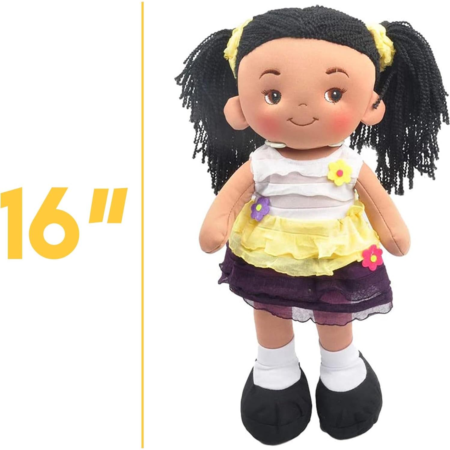 Muñeca de Trapo Personalizada Printualist 40 cm Vestido Amarillo