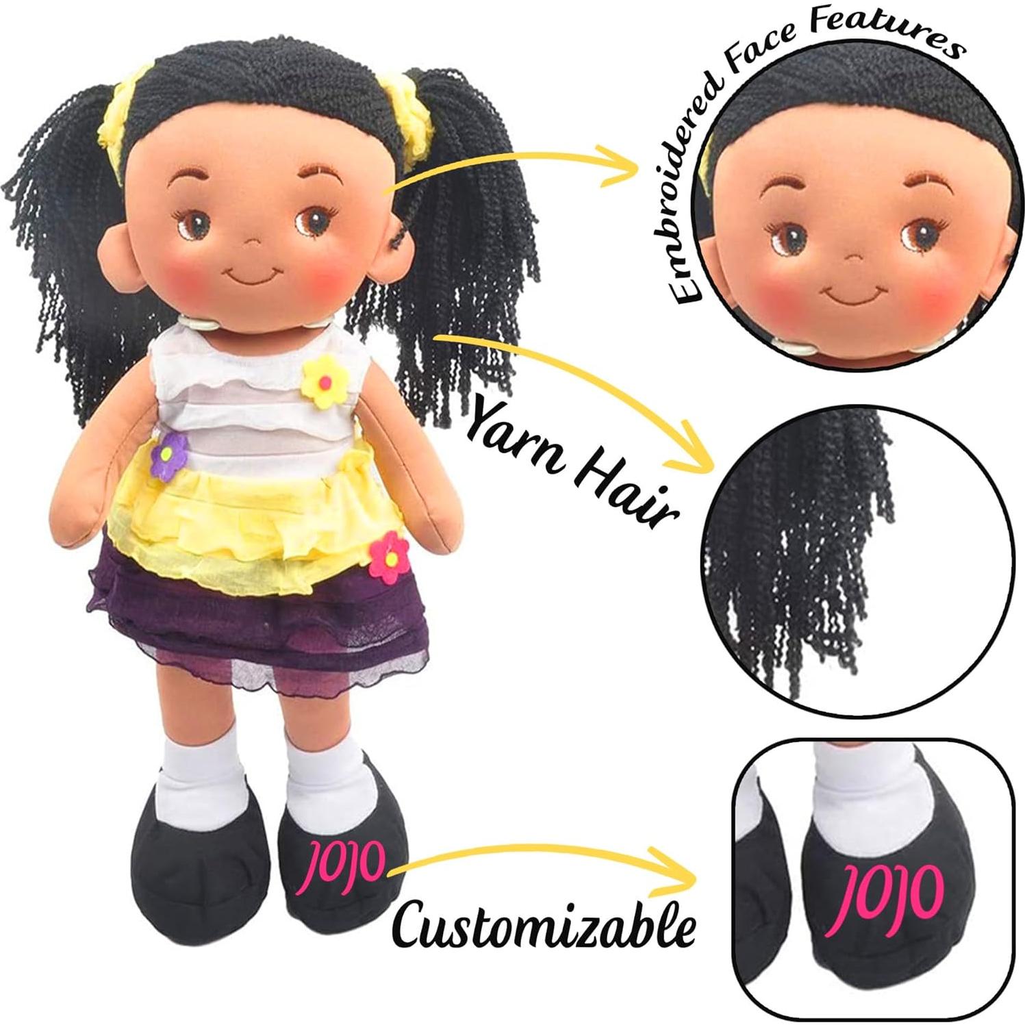 Muñeca de Trapo Personalizada Printualist 40 cm Vestido Amarillo