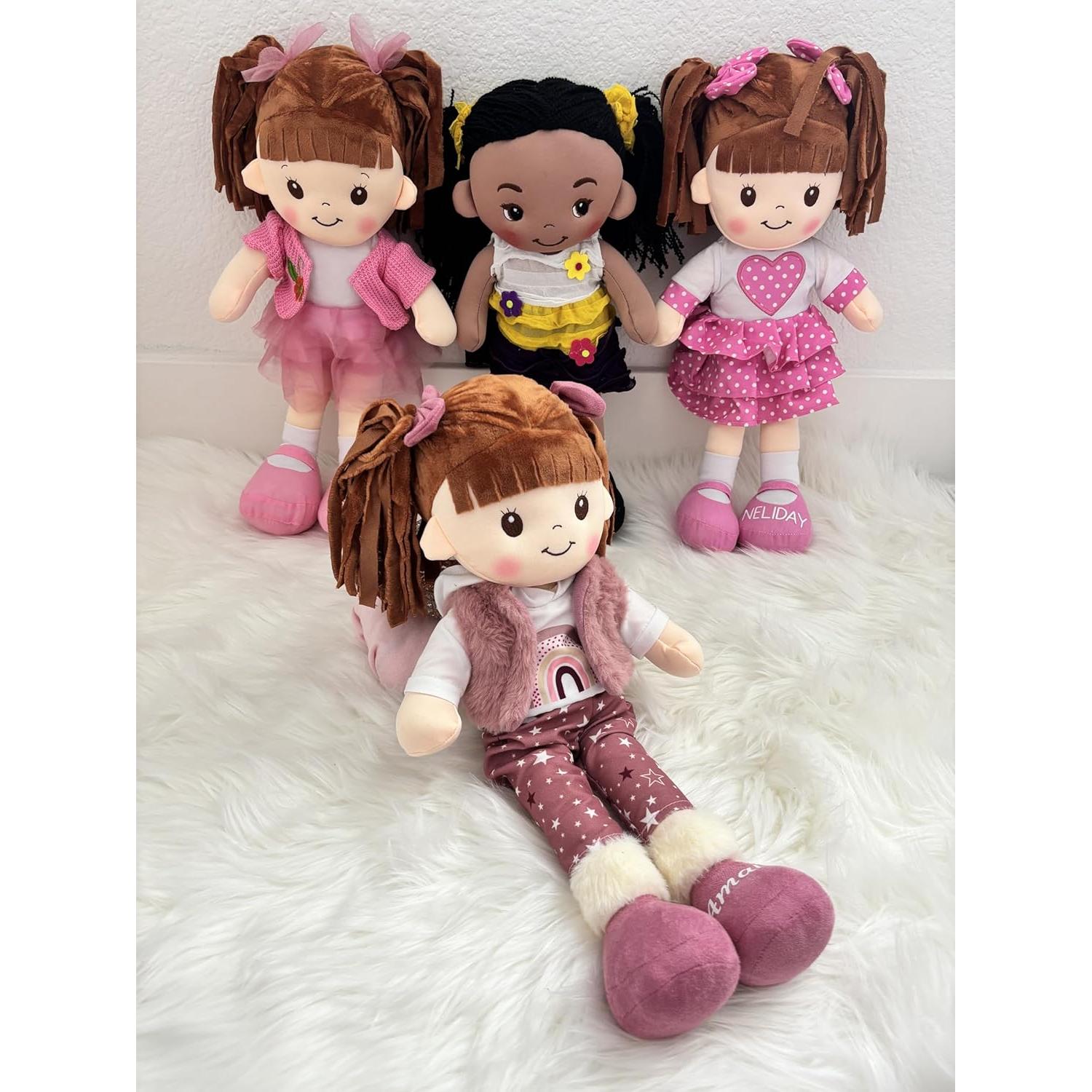 Muñeca de Trapo Personalizada Printualist 40 cm Vestido Amarillo