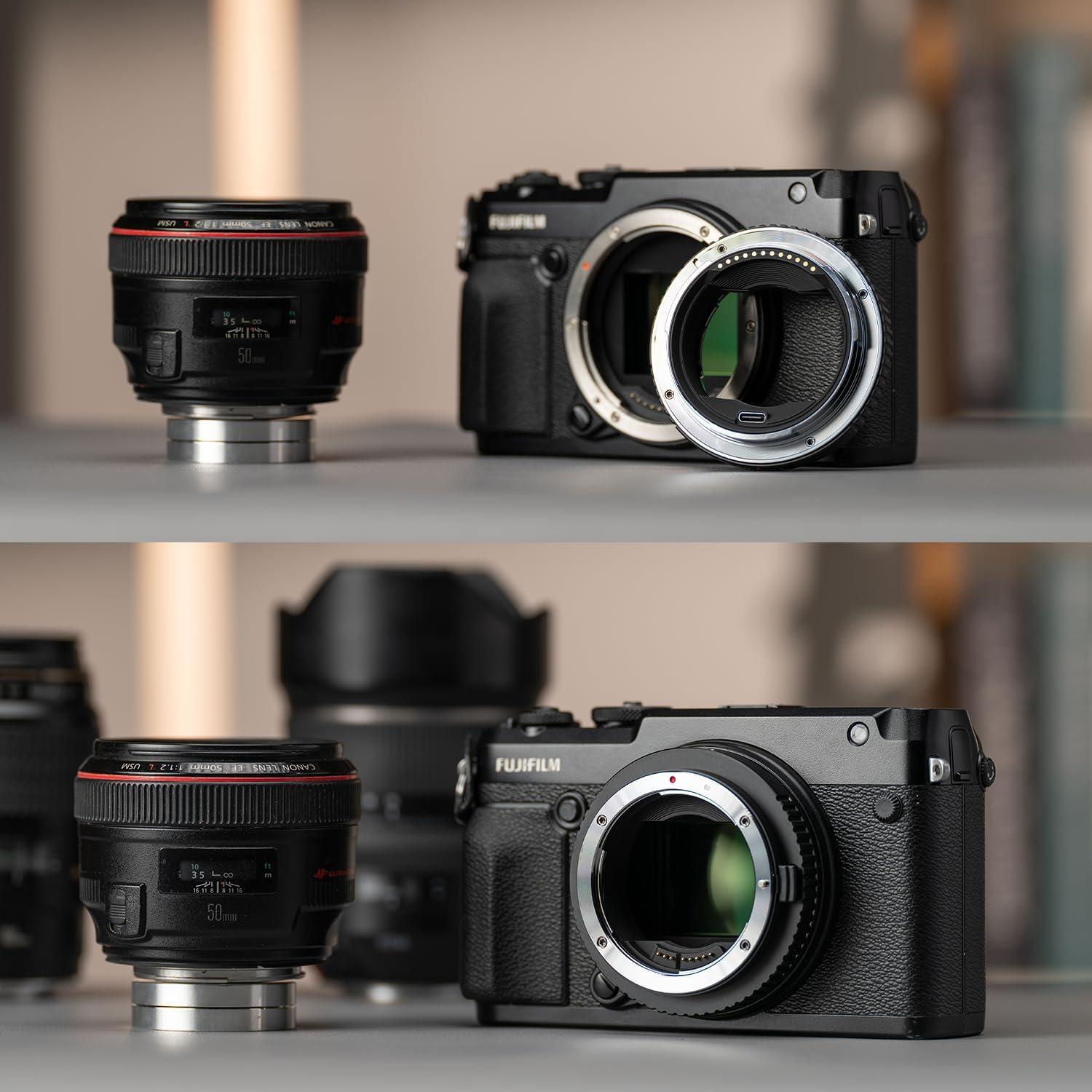 Adaptador de Montura VILTROX EF-GFX II para Lentes Canon a Fujifilm