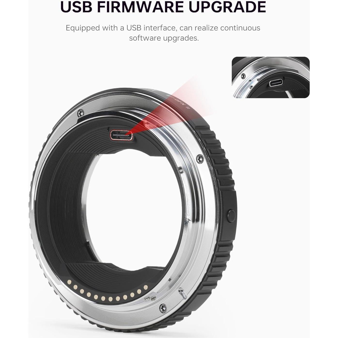 Adaptador de Montura VILTROX EF-GFX II para Lentes Canon a Fujifilm