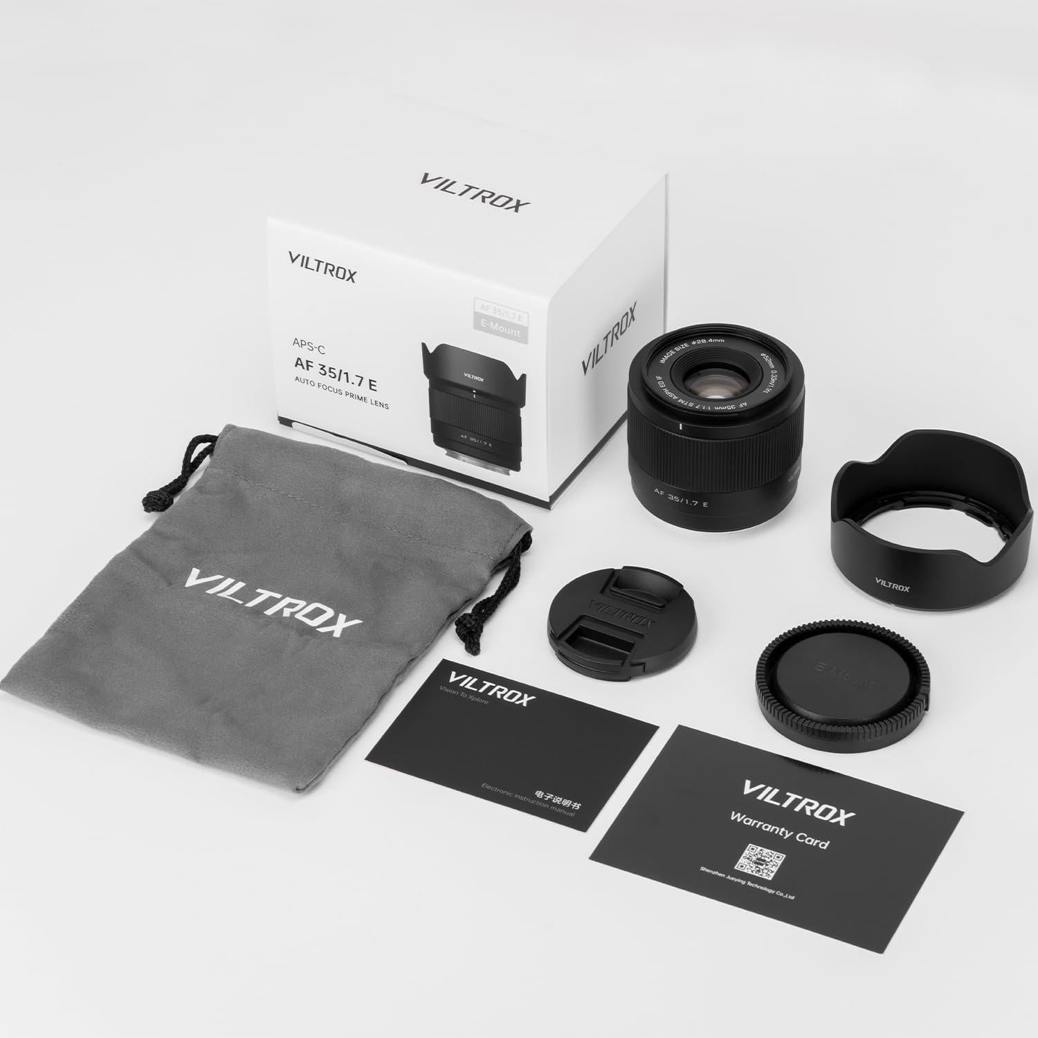 Lente VILTROX 35mm F1.7 Auto Enfoque E-Mount para Sony