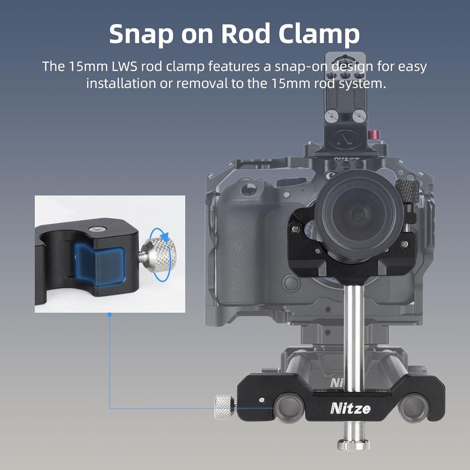 Soporte de lente Nitze N04F para Laowa 24mm T8 2X Macro
