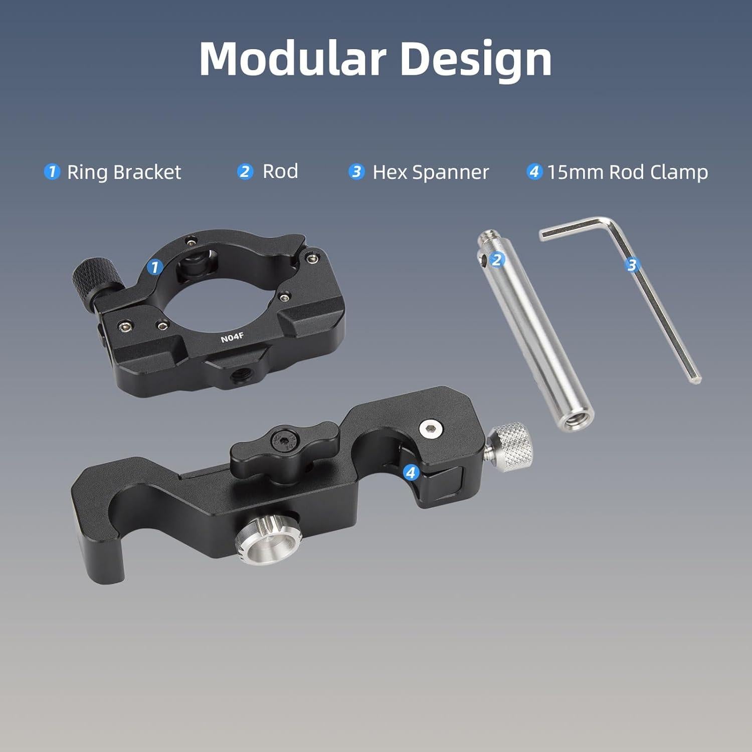 Soporte de lente Nitze N04F para Laowa 24mm T8 2X Macro