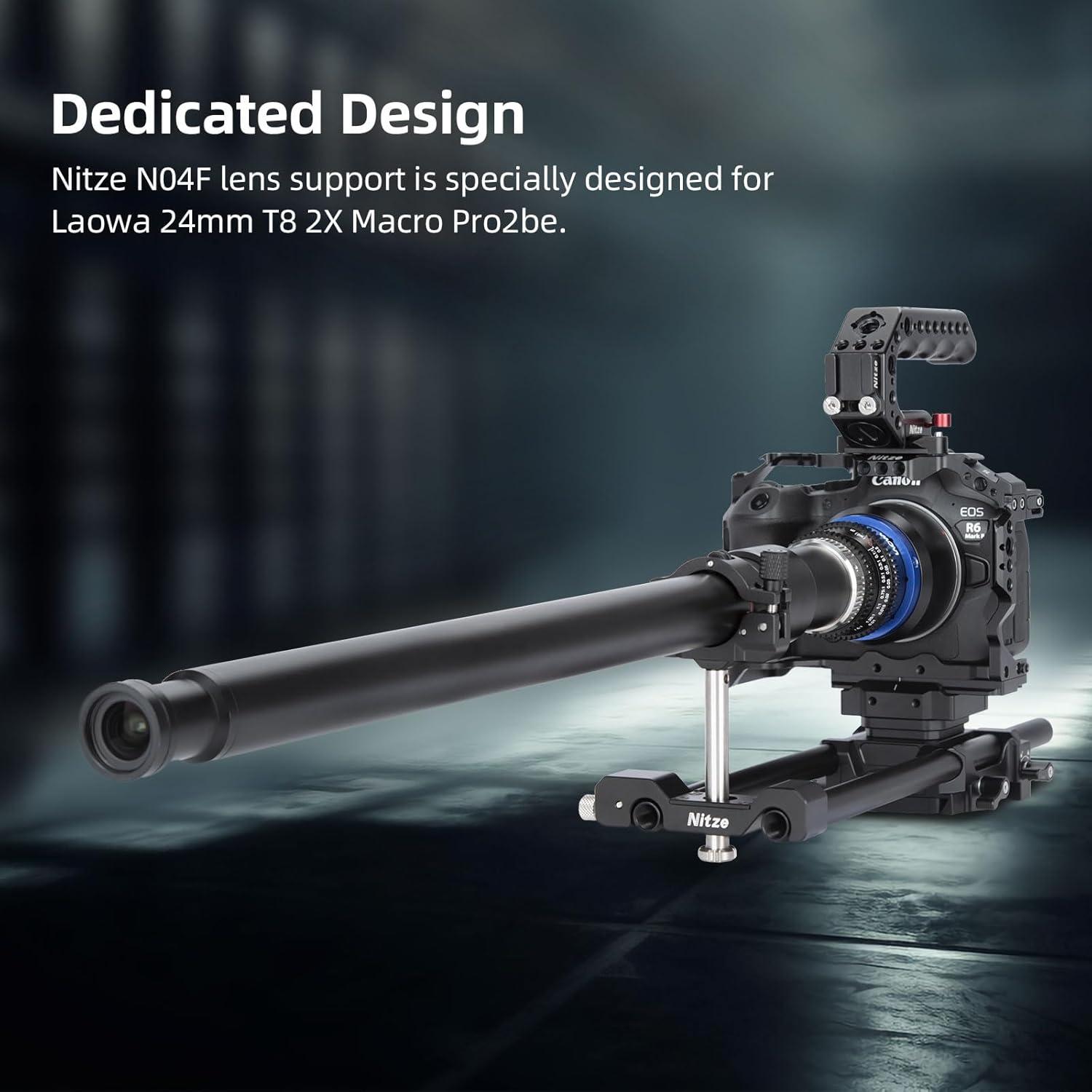 Soporte de lente Nitze N04F para Laowa 24mm T8 2X Macro