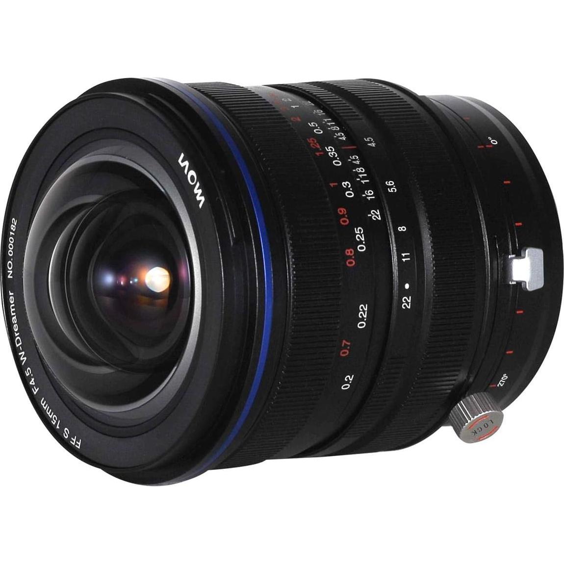 Lente Laowa 15mm f/4.5 Zero-D Shift para Canon RF - 1.4 kg