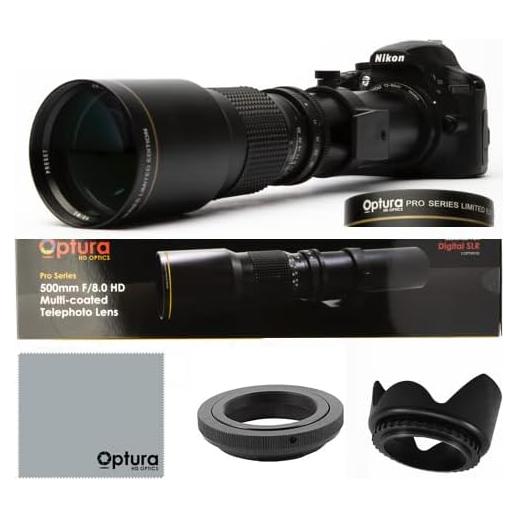 Lente Telefoto 500mm HD OPTURA para Cámaras DSLR Canon