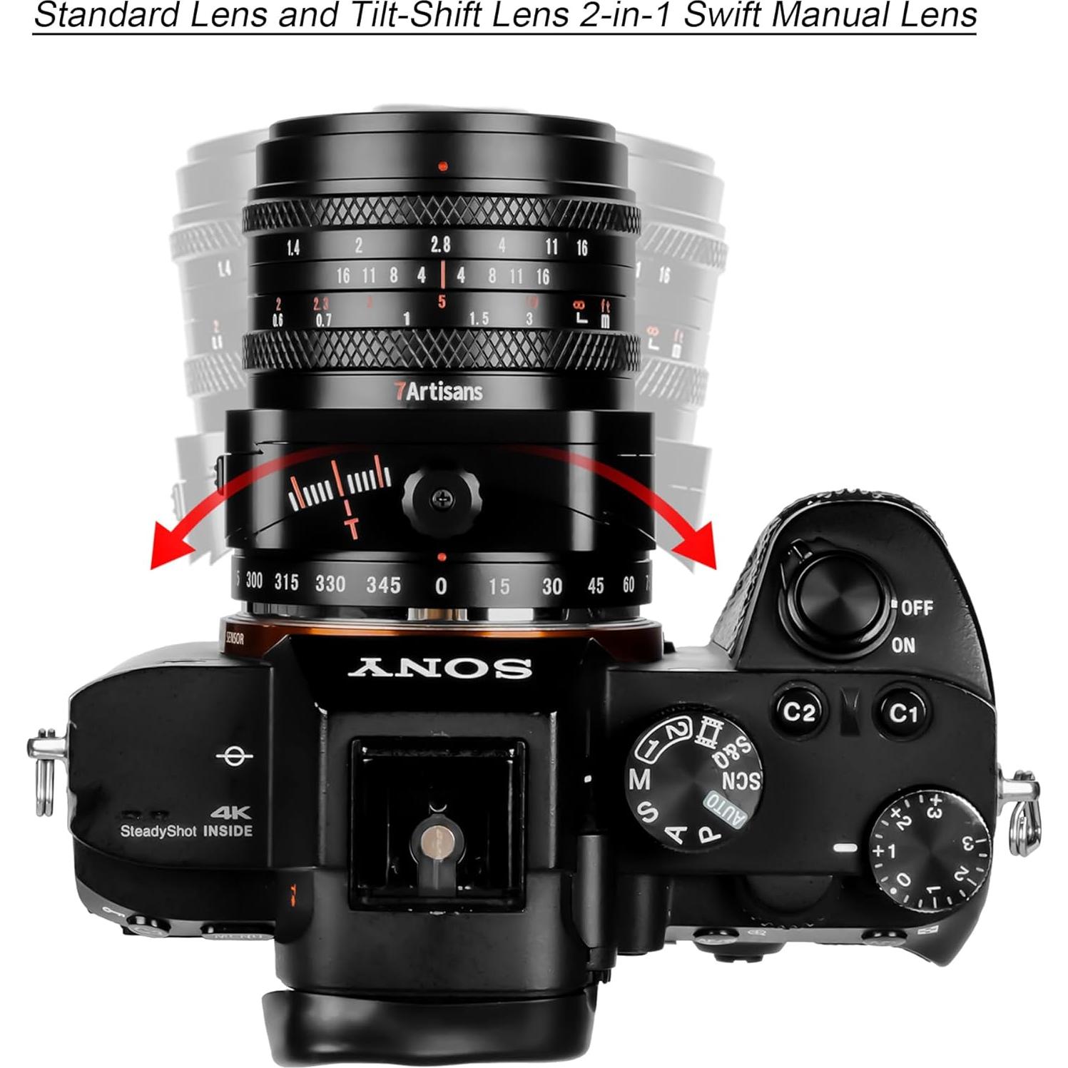 Lente Prime 50mm F1.4 Tilt-Shift 7artisans para Sony E