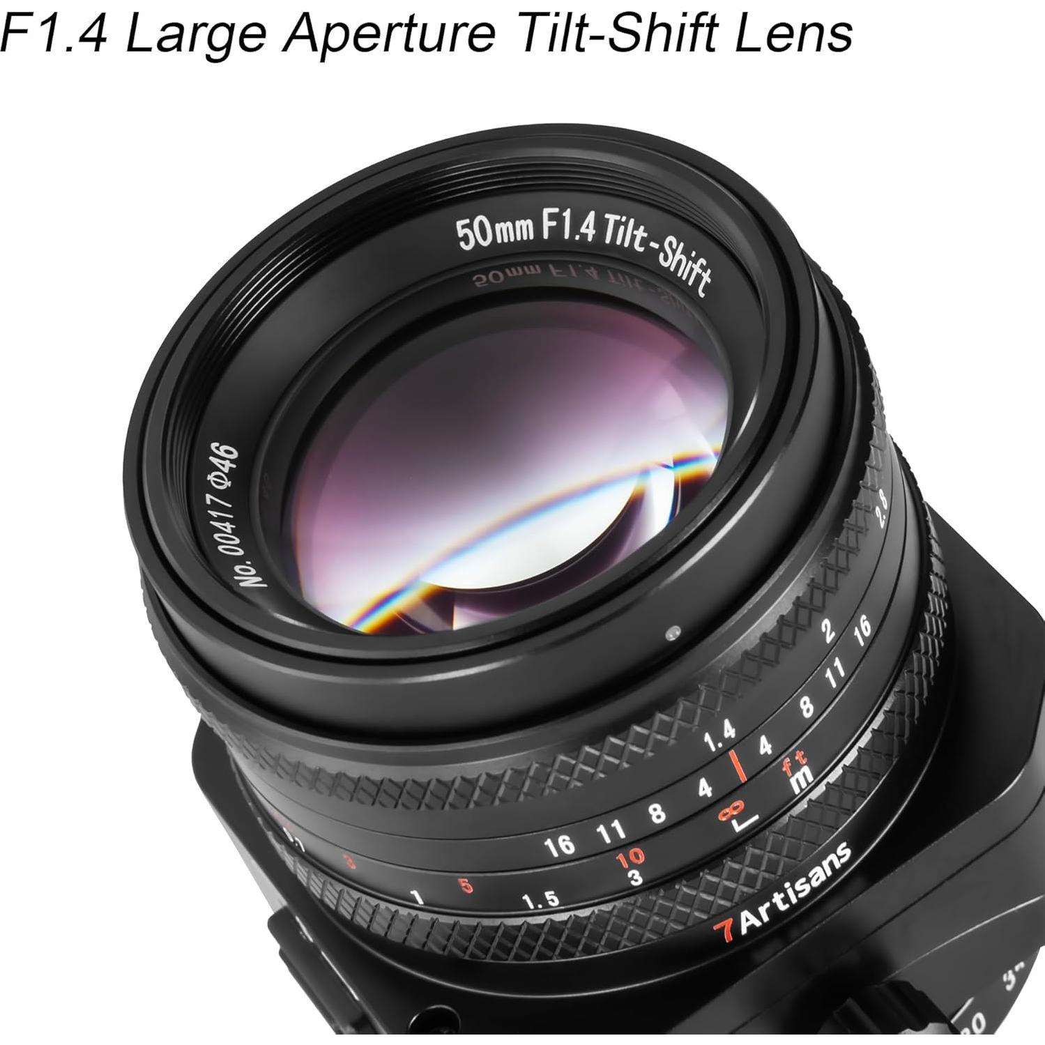 Lente Prime 50mm F1.4 Tilt-Shift 7artisans para Sony E