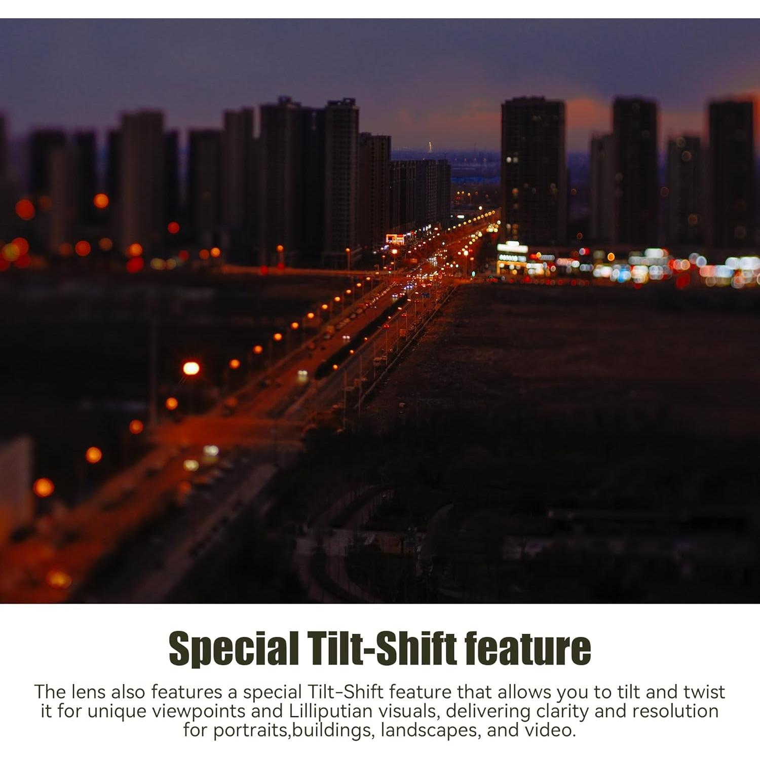 Lente Prime 50mm F1.4 Tilt-Shift 7artisans para Sony E