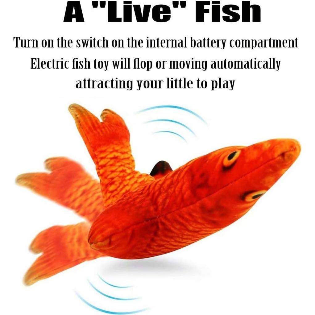 Pez Eléctrico Interactivo Xuanyun Rojo 27,9 cm Carga USB