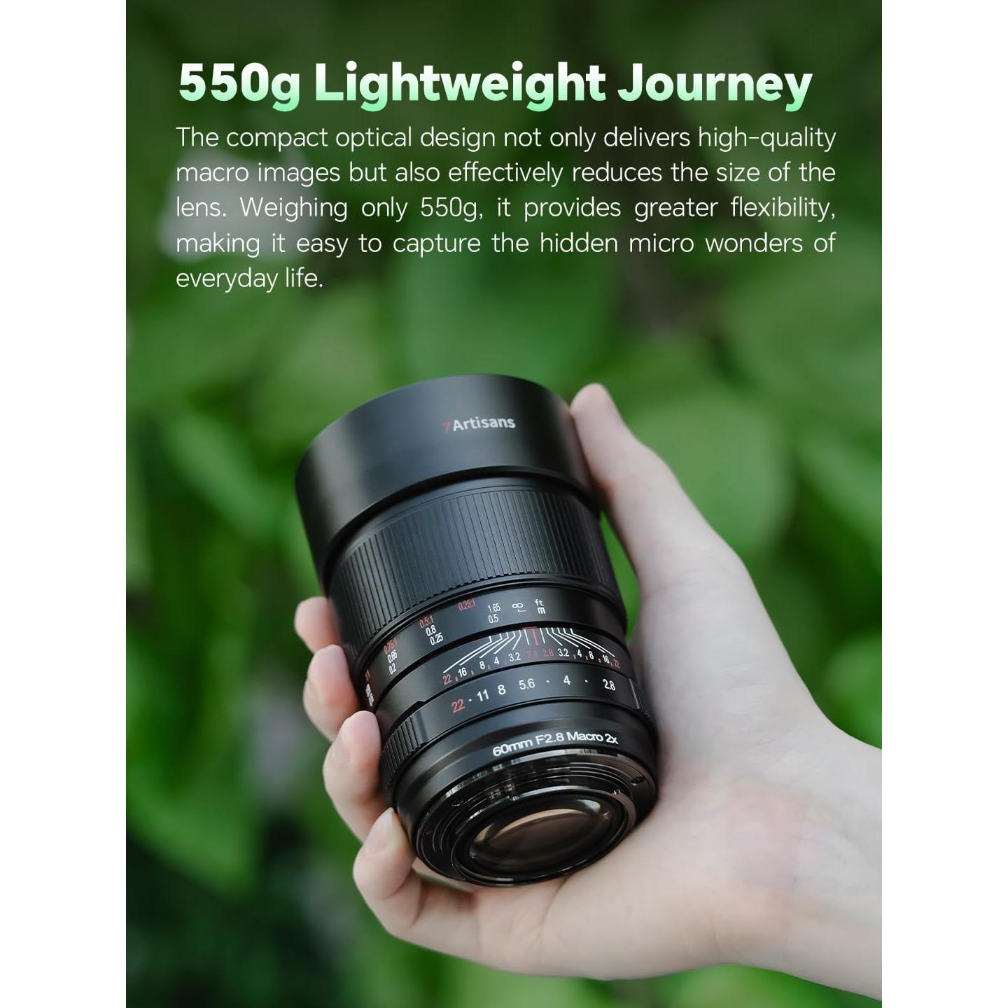 Lente Macro 60mm F2.8 2X 7ARTISANS para Cámaras Sony