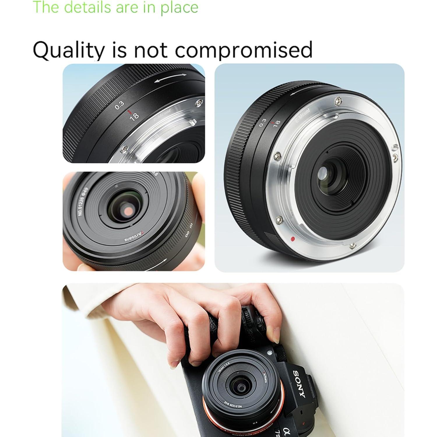 Lente 7artisans 18mm F5.6 para Nikon Z - Ligera y Delgada