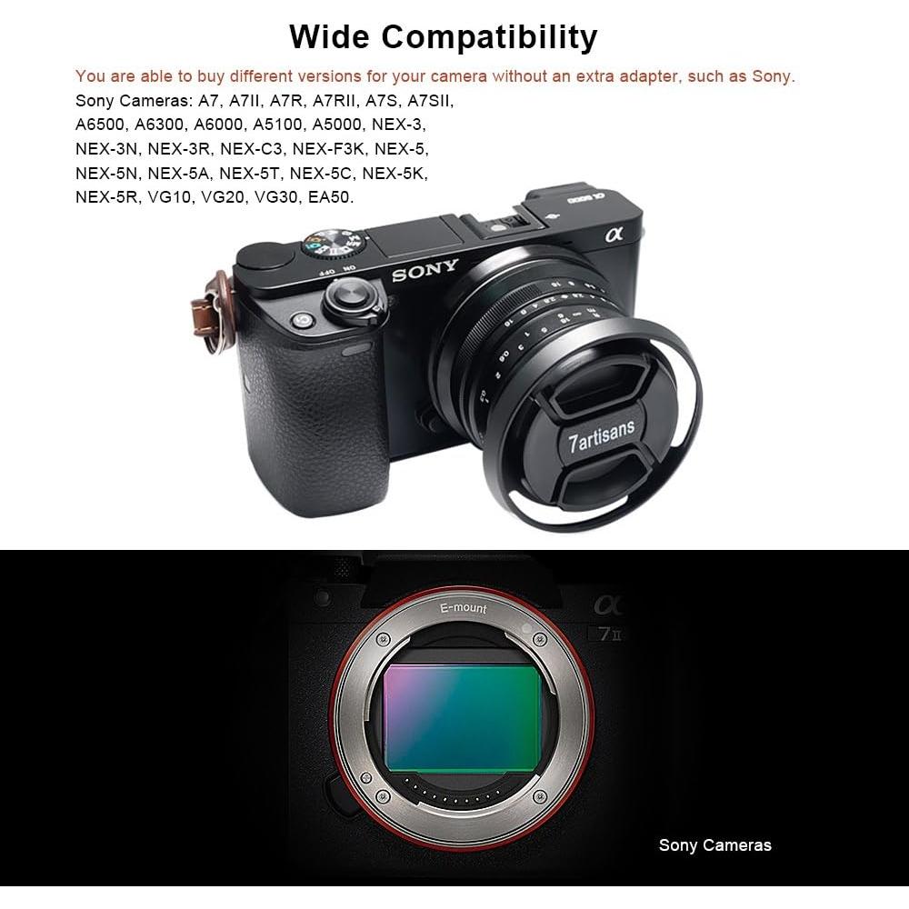 Lente Fijo 25mm F1.8 7artisans para Cámaras Sony E-Mount