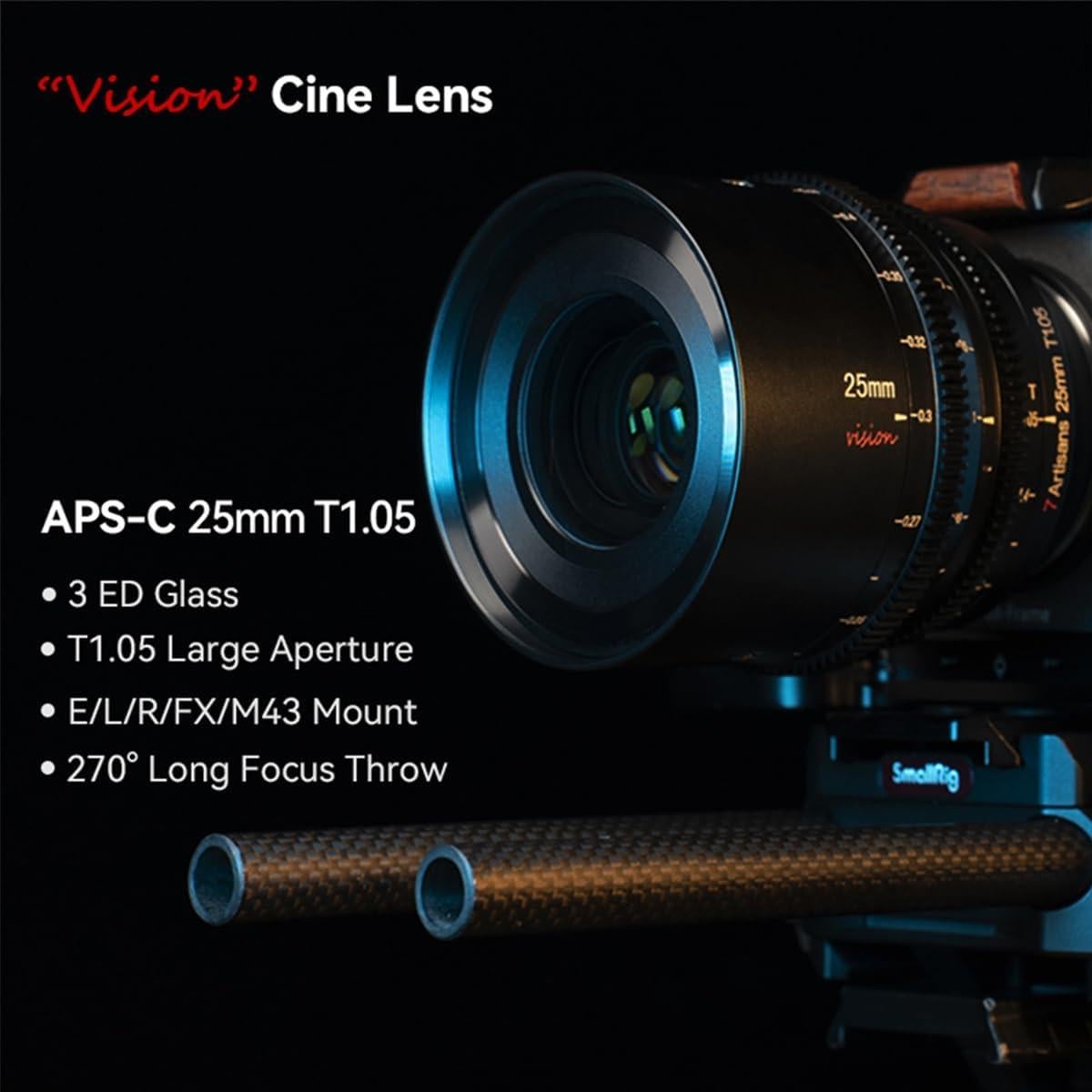 Lente Cine 7artisans T1.05 25mm/35mm/50mm Montura Micro 4/3