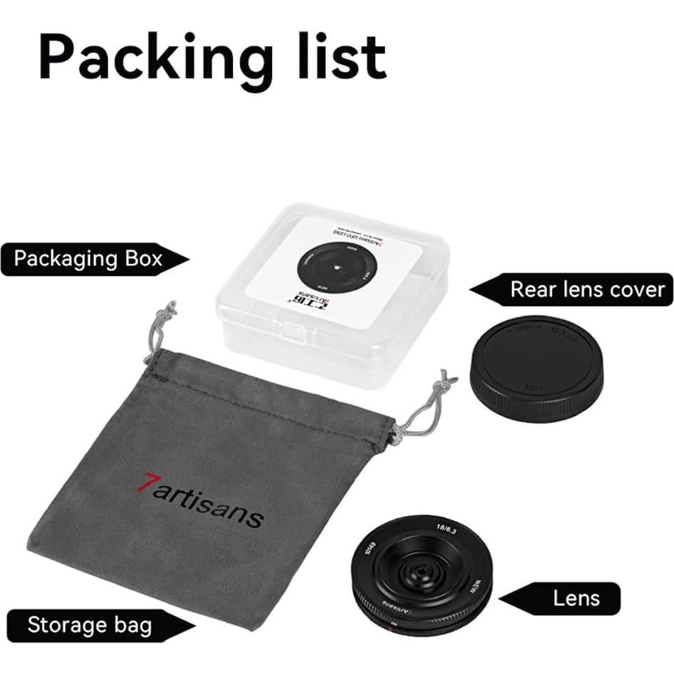 Lente Pancake 7artisans 18mm F6.3 II para Nikon Z - Enfoque Manual