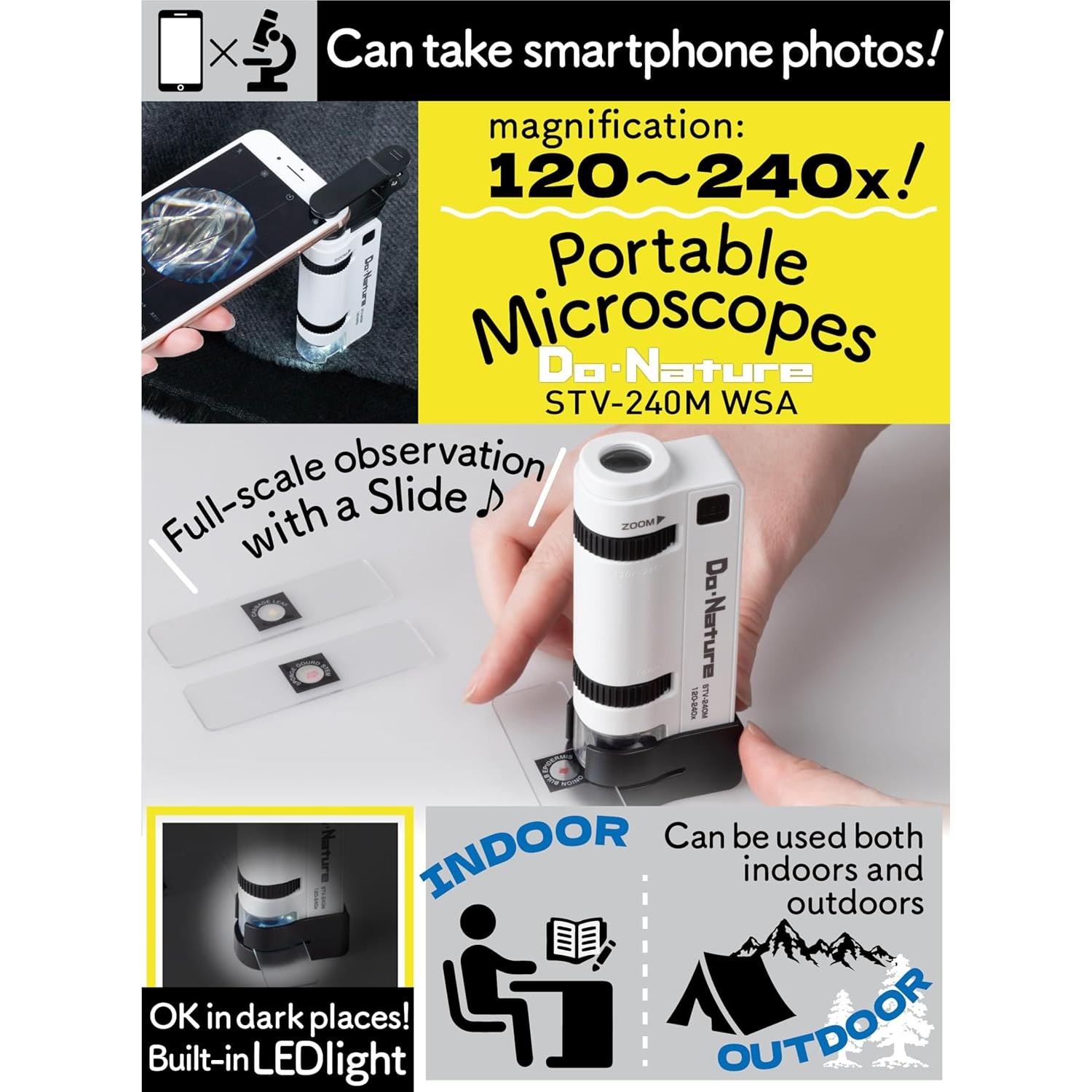 Microscopio Kenko STV-240M WSA 120-240x con Adaptador Smartphone