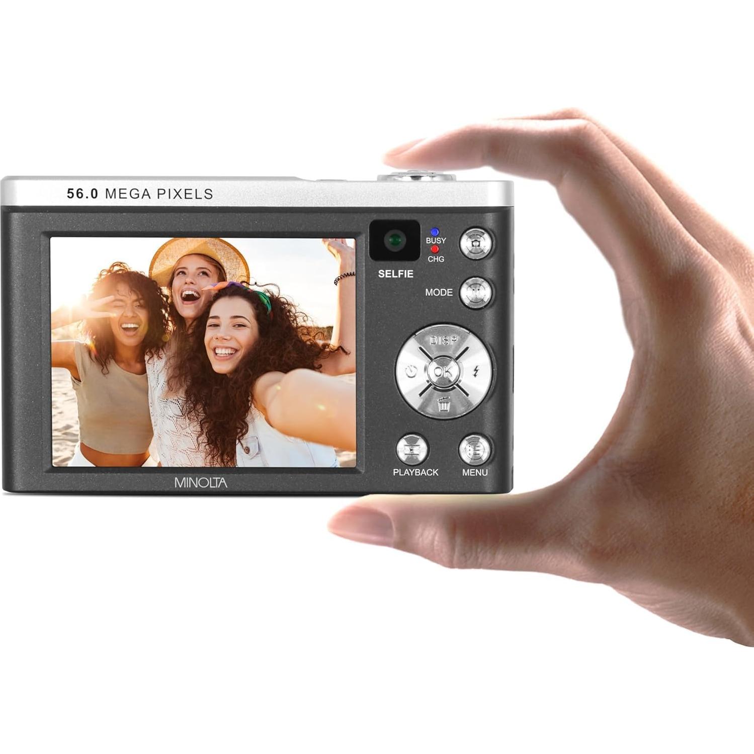 Cámara Digital Minolta MNB5Z 56MP Doble Lente Zoom 5X 5K